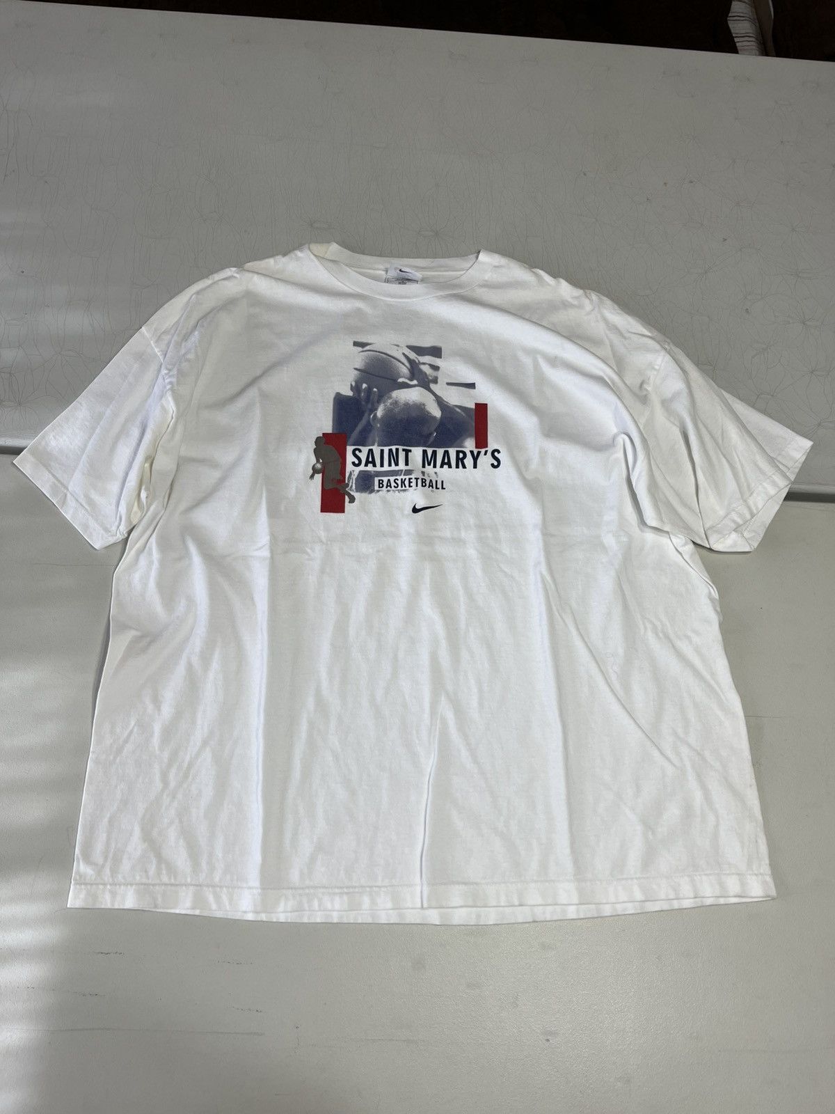 Nike × Vintage Vintage 90s Nike st Mary’s basketball shirt Size US XXL / EU 58 / 5 - 1 Thumbnail