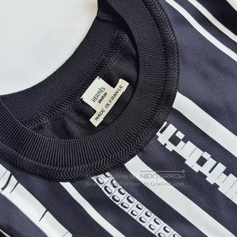 Hermes Hermes Twillaine Silk Scarf Knit Sweater Black Size XS / US 0-2 / IT 36-38 - 4 Thumbnail