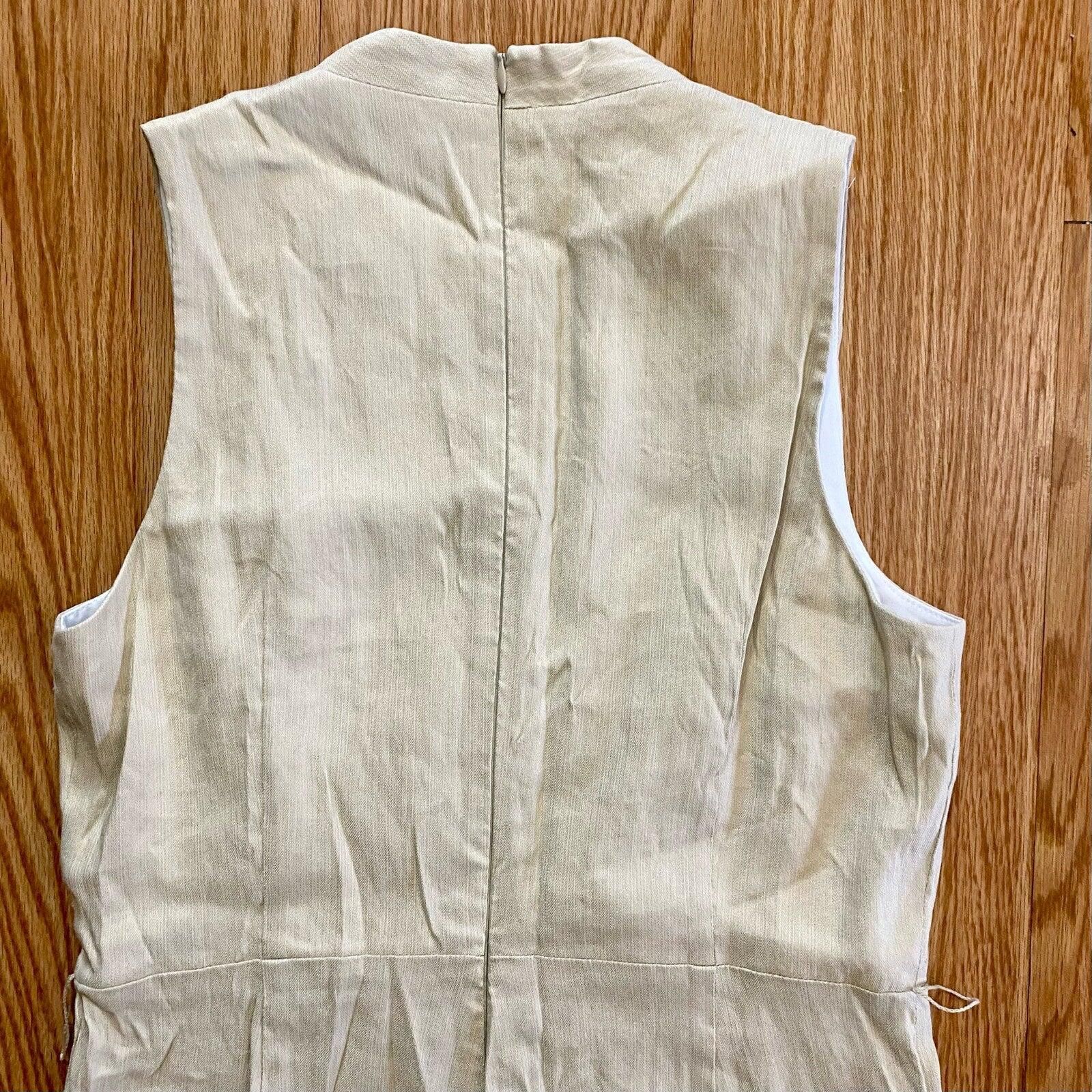 Other Antonio Melani Tan Sleeveless Wide Leg Jumpsuit Womens 12 Size XL / US 12-14 / IT 48-50 - 7 Thumbnail