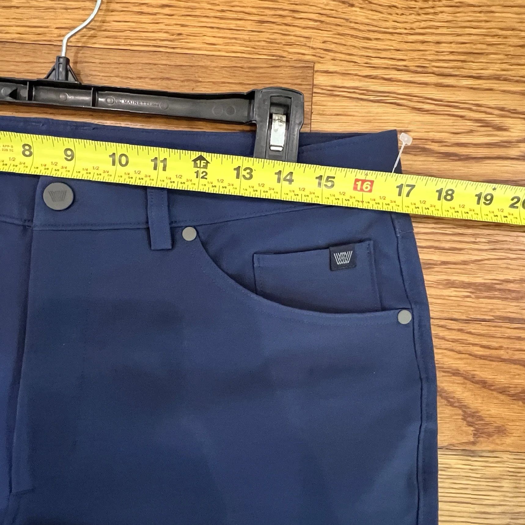 Vintage Mack Weldon Radius 5 Pocket Pant Mens Chino Straight Pant 32 Blue Regular 5-Pocket Design Logo Zipper Button Stretch Pocket Size US 32 / EU 48 - 5 Thumbnail