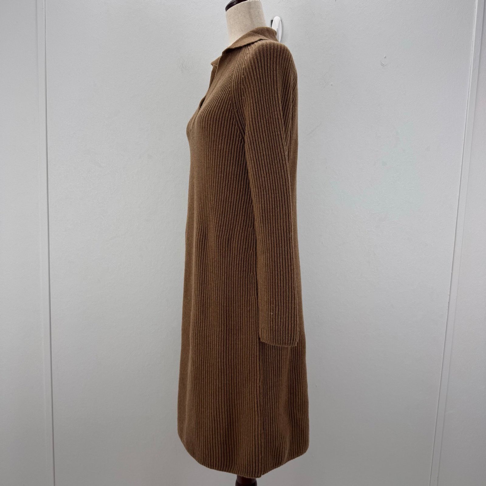 Max Mara NWT Max Mara Mana Knitted Dress Long Sleeve Camel S Luxury Size S / US 4 / IT 40 - 5 Thumbnail