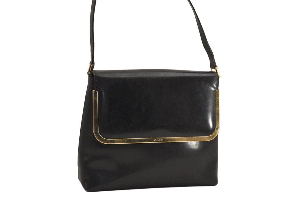 Gucci Women's Gucci Black Leather Shoulder Bag Size ONE SIZE - 1 Thumbnail