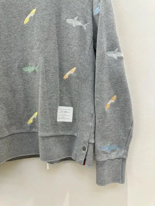 Thom Browne Thom Browne Gray Long Sleeve Cotton Sweatshirt . Size US L / EU 52-54 / 3 - 9 Thumbnail