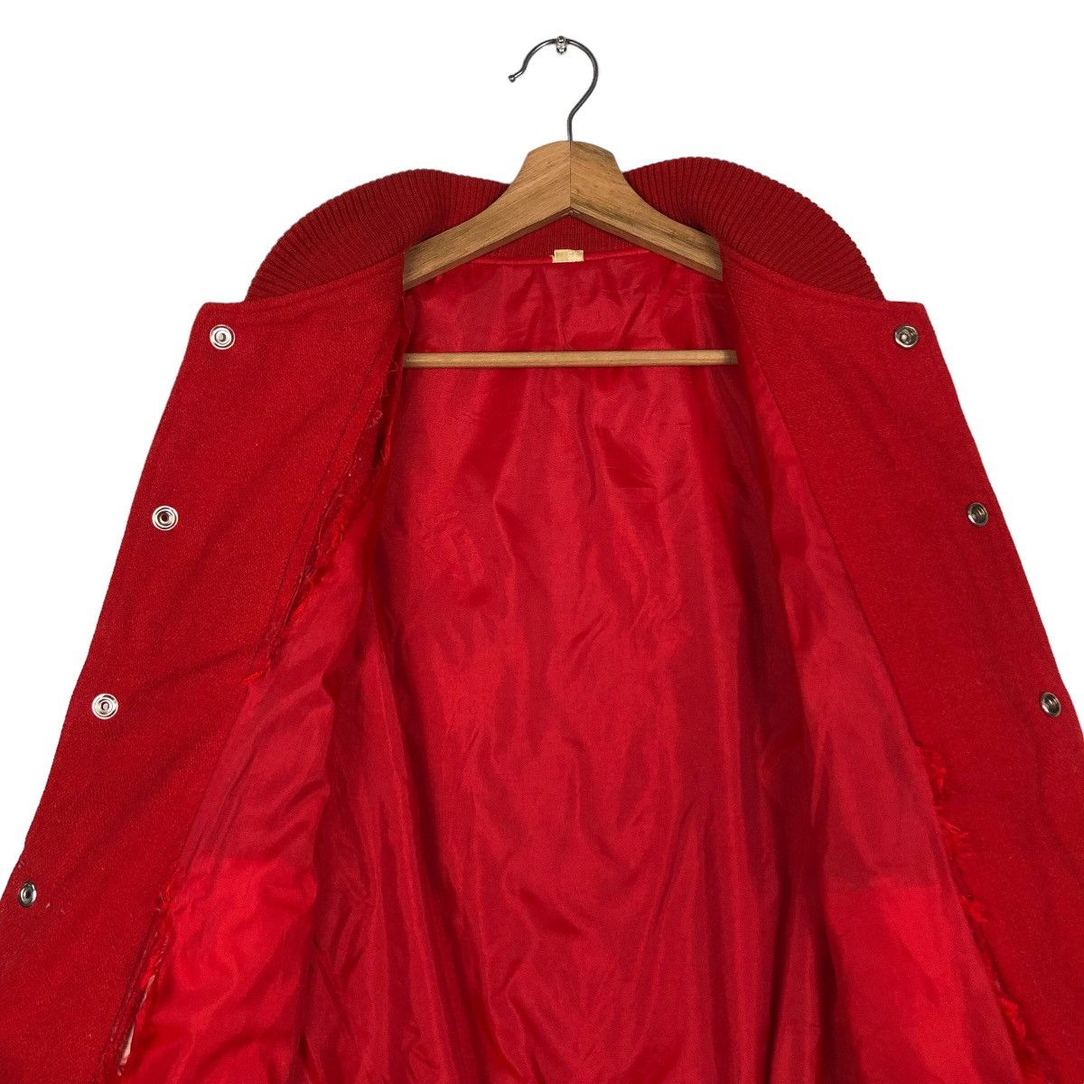Japanese Brand 🔥VINTAGE VARSITY JACKET BOMBER JUMPER STADIUM RICH RED Size US M / EU 48-50 / 2 - 14 Thumbnail