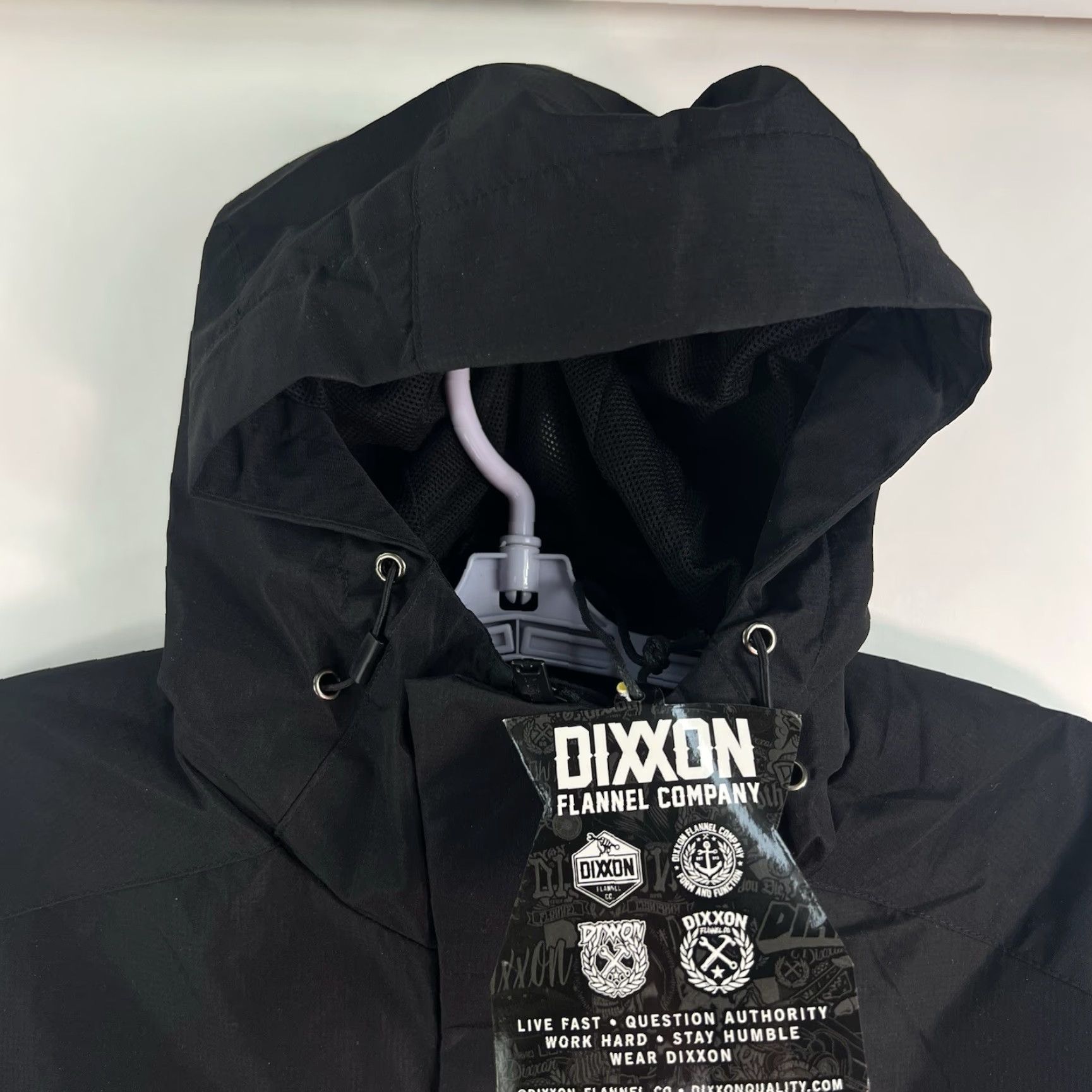 Vintage Dixon Flannel Co Jacket Windbreaker Men’s S Black NWT Polyester Hooded Lined Casual Travel Workwear Size US S / EU 44-46 / 1 - 4 Thumbnail