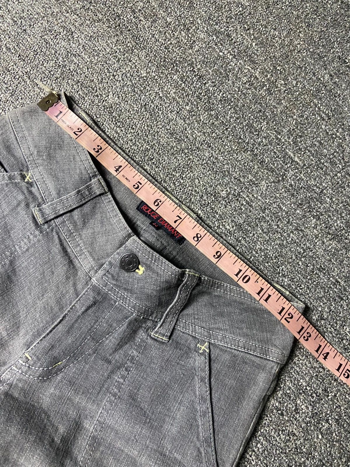 Japanese Brand Rouge Diamant Flare Wide Jeans (161) Size 25" / US 0 / IT 36 - 4 Thumbnail