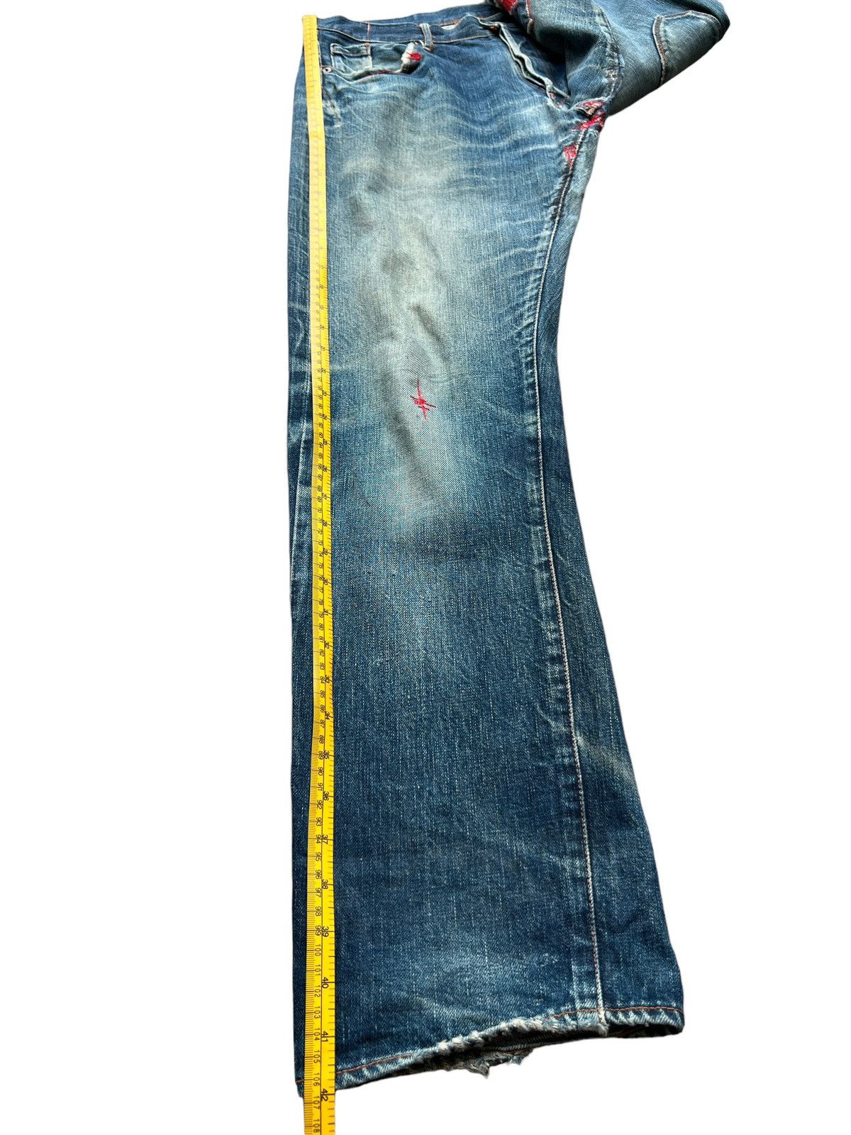 Vintage Hiroshi Kato Selvedge Distressed Sashiko Denim Jeans 32x32 Size US 32 / EU 48 - 19 Thumbnail