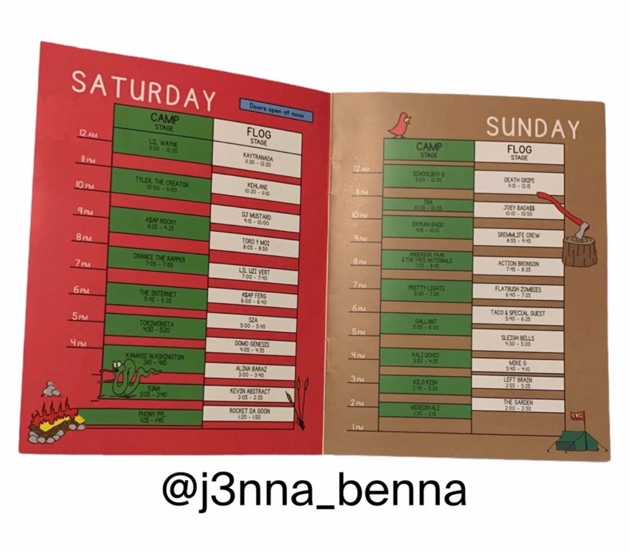 Tyler The Creator 2016 Camp Flog Gnaw Carnival Booklet Size ONE SIZE - 4 Thumbnail