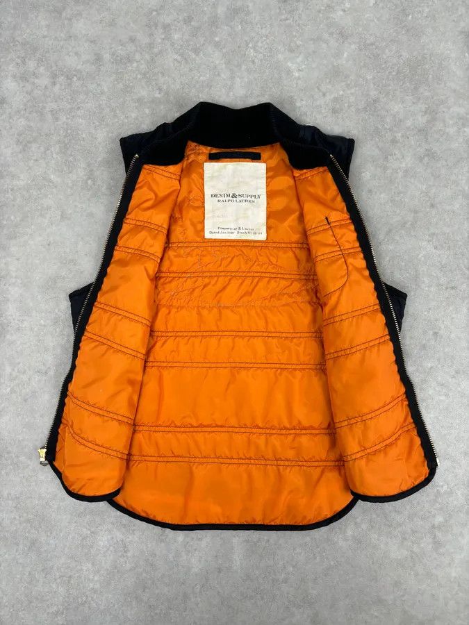 Polo Ralph Lauren 2010s Denim & Supply Ralph Lauren Black Nylon Quilted USA Flag Bomber Vest Size S / US 4 / IT 40 - 7 Thumbnail