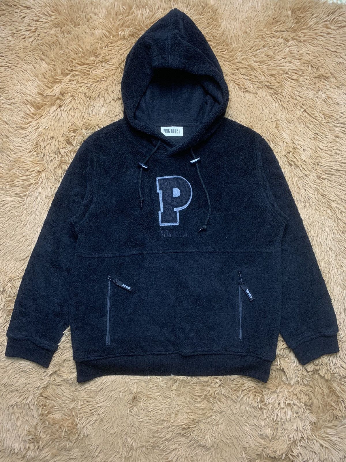 Pink House × Vintage 80s Classic Pink House P Letter Arcylic Poly Hoodie Sweats Size US M / EU 48-50 / 2 - 1 Thumbnail