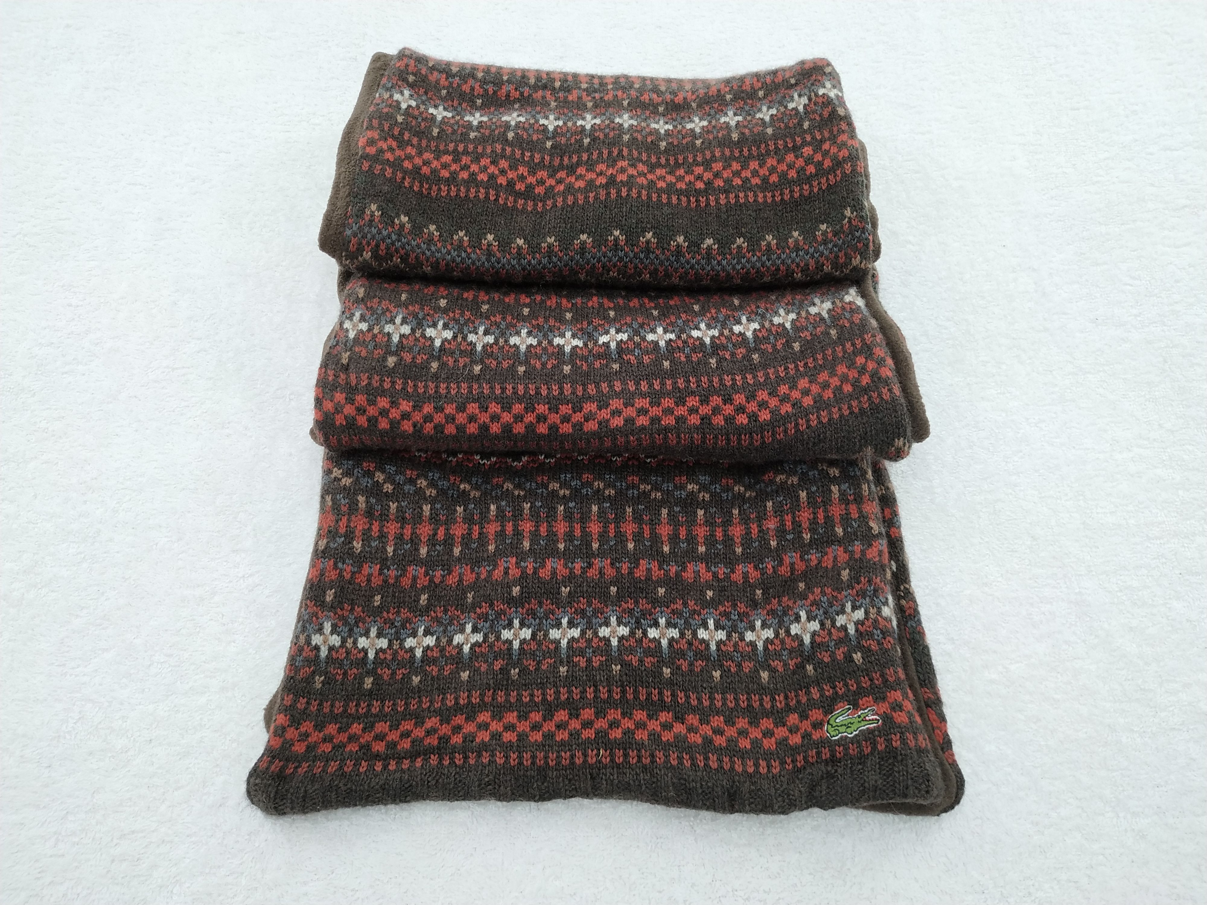 Lacoste Vintage Lacoste Scarf/Muffler/Neckwear MF115 Size ONE SIZE - 2 Thumbnail
