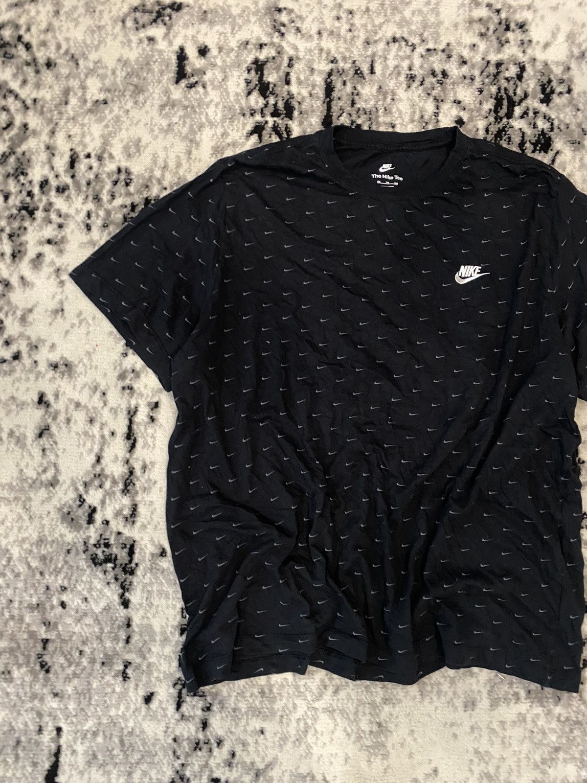 Nike × Vintage Nike Monogram Swoosh Tee Vintage Streetwear Xl Size Size US L / EU 52-54 / 3 - 3 Thumbnail