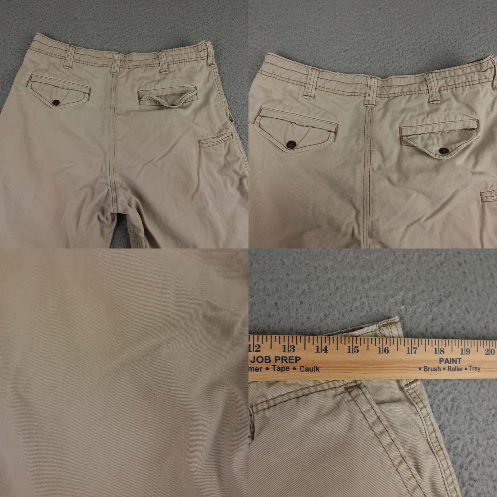 Levi's Levi's Shorts Mens 33 Brown White Tab Twill Grunge Streetwear Y2K Casual Regular 33in Brown Canvas Cotton Zipper Pockets Pattern Solid Tiny Flaws N/A Size US 33 - 9 Thumbnail