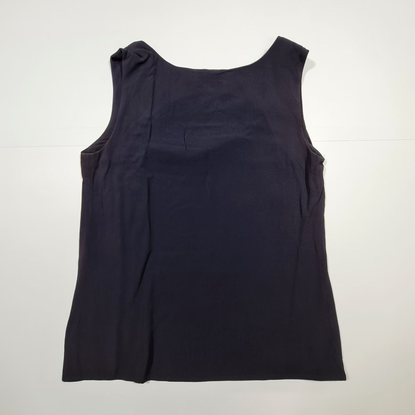 Vintage VINTAGE Ungaro Solo Donna Womens Silk Top Navy Blue 8 UK Sleeveless Blouse Top Size M / US 6-8 / IT 42-44 - 5 Thumbnail