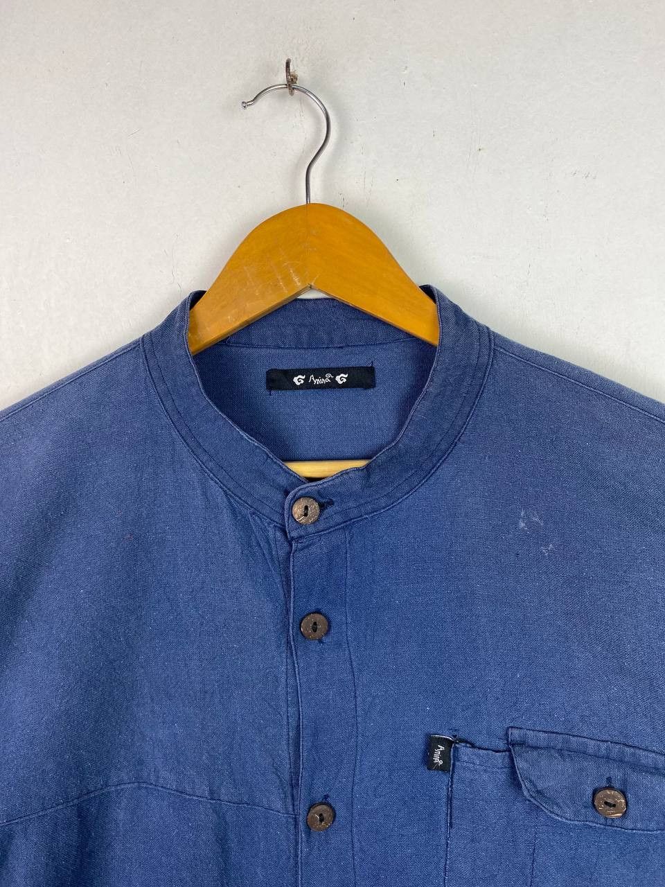 Japanese Brand amina japanese brands open collar shirt nice design Size US XL / EU 56 / 4 - 2 Thumbnail