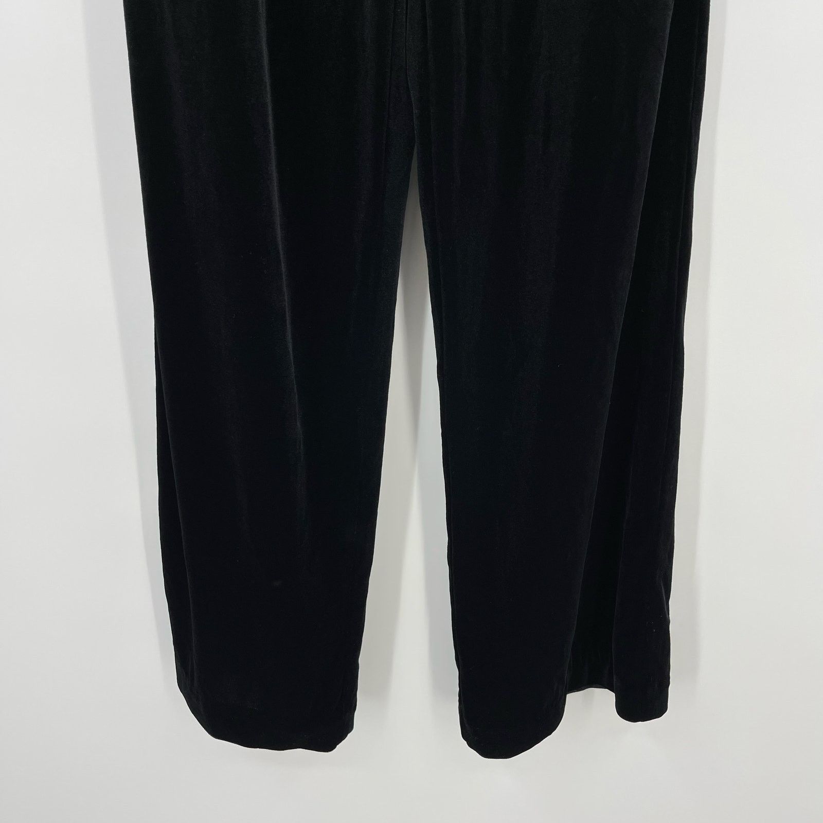 Ciao Lucia Ciao Lucia | Barca Pant Black Velvet Wide Leg Trousers XXS Size 24" / US 00 / IT 34 - 10 Thumbnail