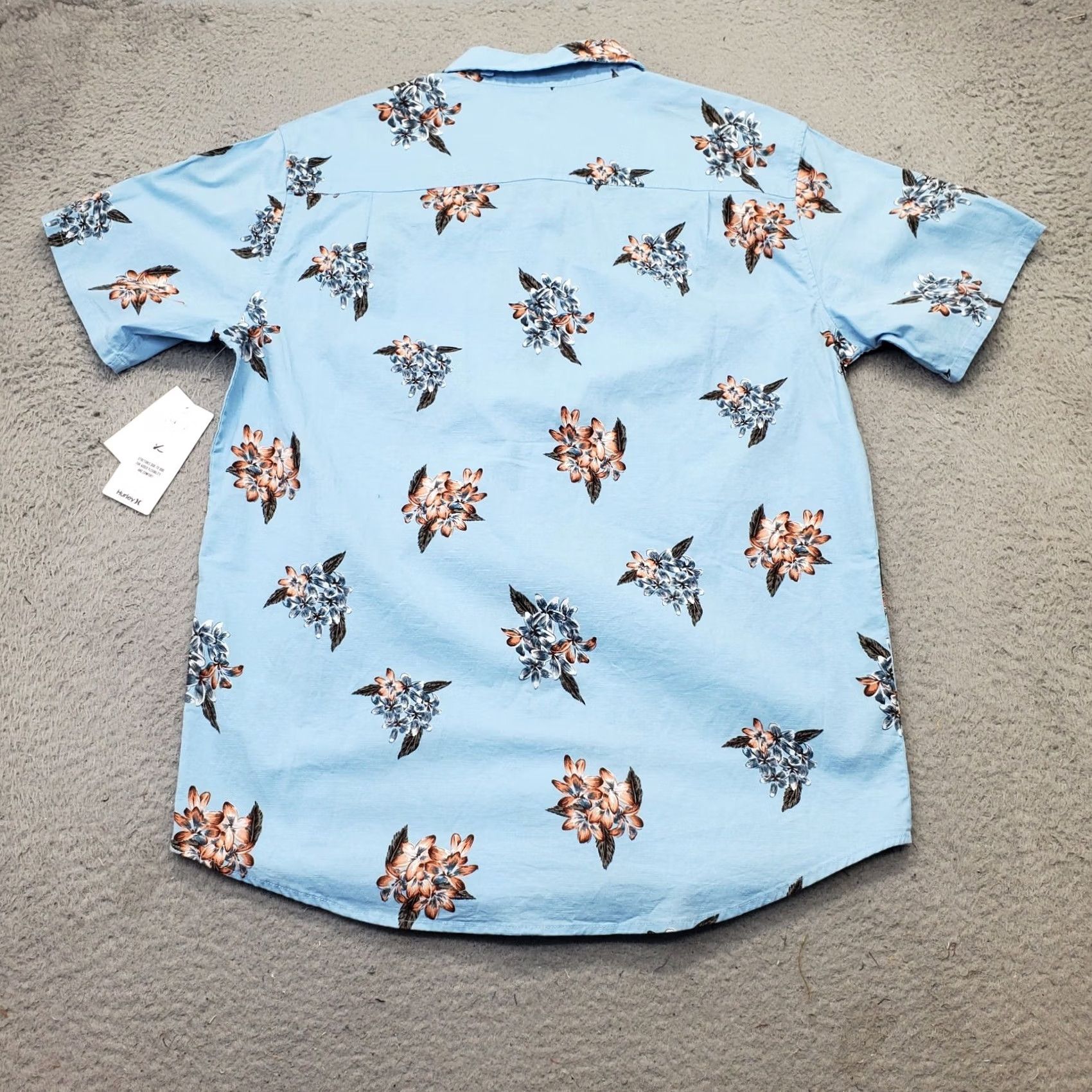 Hurley Hurley Shirt Mens M Blue Floral OAO Lido Stretch Classic Button Up HSP25MMVS01865 Size US M / EU 48-50 / 2 - 2 Thumbnail