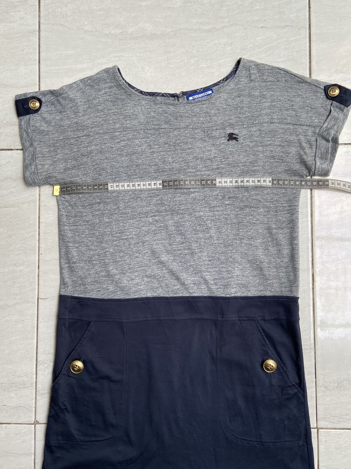 Burberry BURBERRY Grey Midi Dress Size XS / US 0-2 / IT 36-38 - 14 Thumbnail