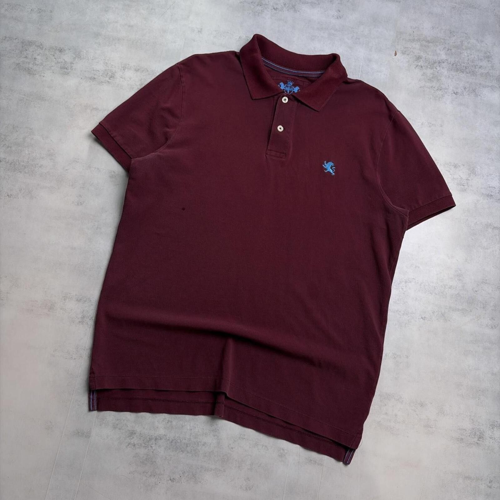 Express Y2K Burgundy Express Grunge Polo Shirt Size US L / EU 52-54 / 3 - 2 Thumbnail
