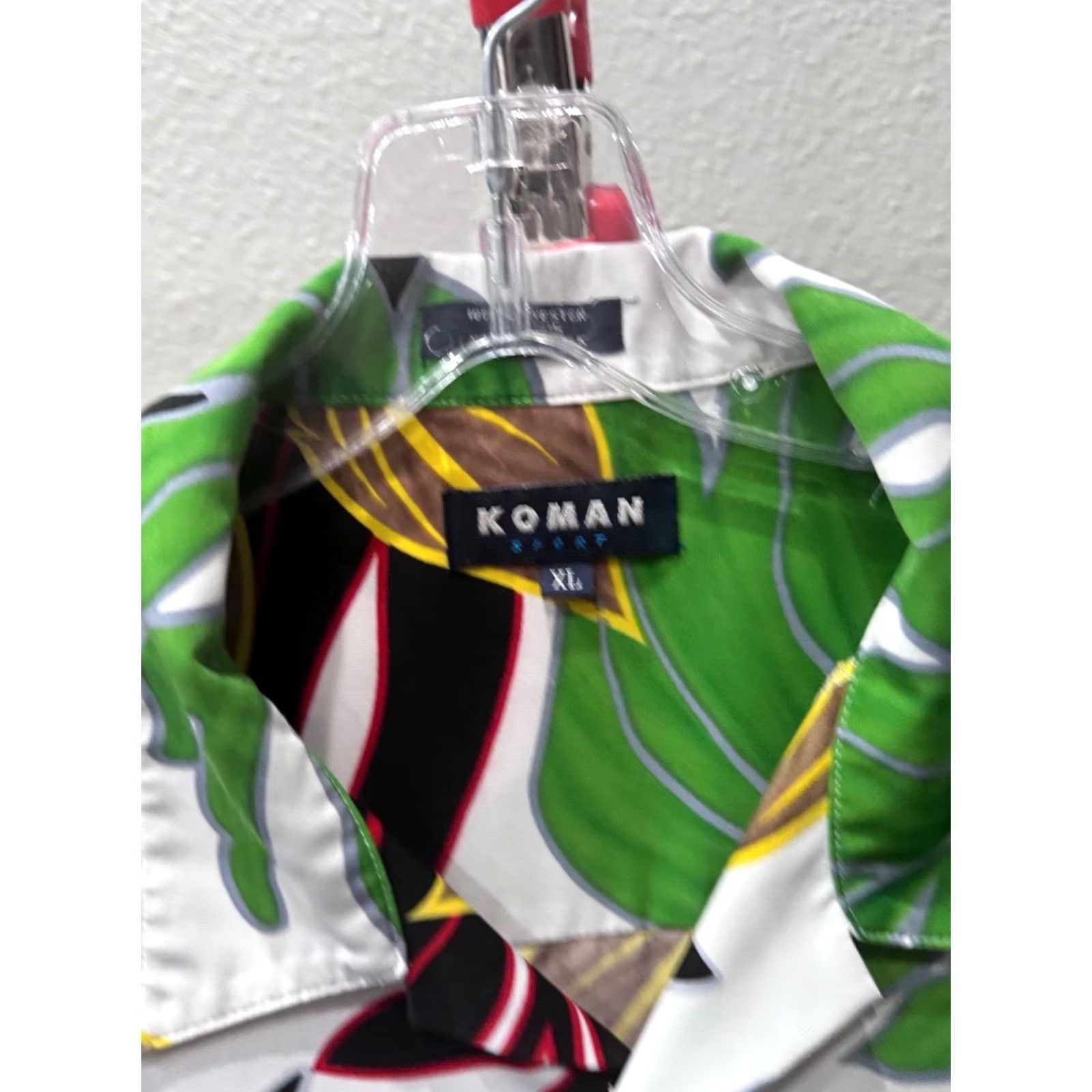 Vintage Koman Bold Floral Pocket SHORT SLEEVE BUTTON UP SHIRT XL Extra Large Mens Size US XL / EU 56 / 4 - 5 Thumbnail