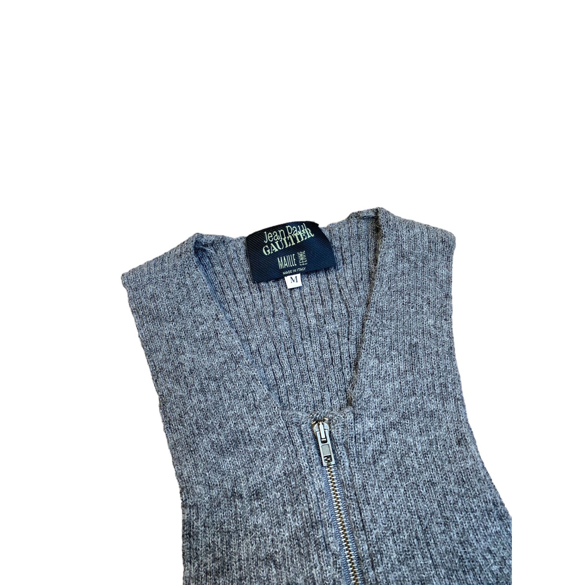 Jean Paul Gaultier Vintage Grey Maille Vest Knit Size M / US 6-8 / IT 42-44 - 3 Thumbnail