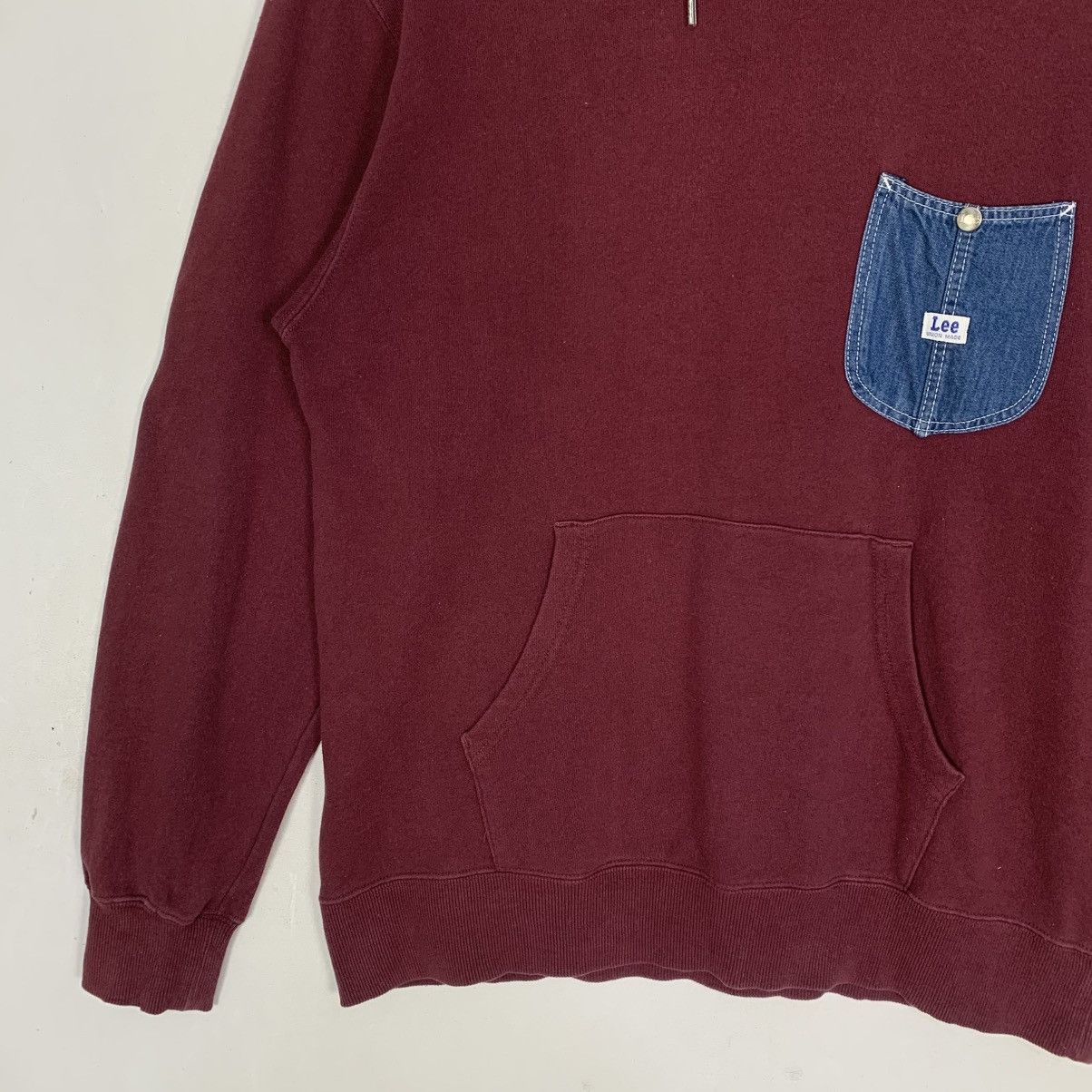 Lee vintage Lee Union Made denim pocket pullover hoodie sweater Size US M / EU 48-50 / 2 - 3 Thumbnail