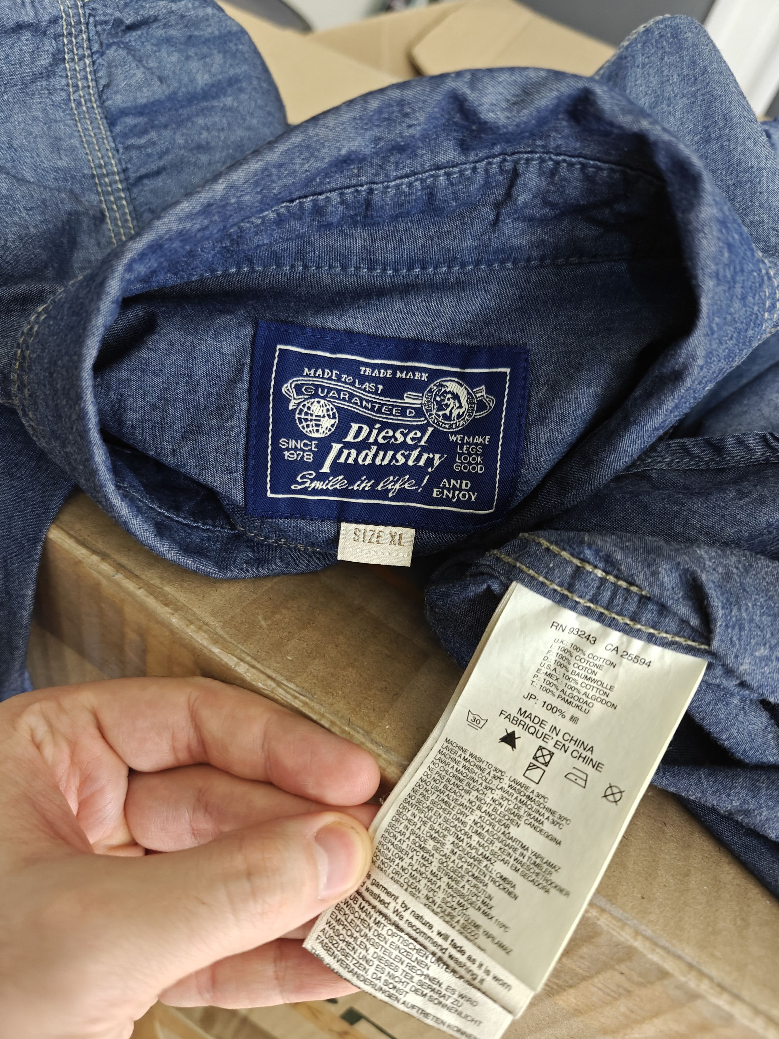 Diesel Diesel Industry Denim Shirt Blue size XL Size US XL / EU 56 / 4 - 10 Thumbnail