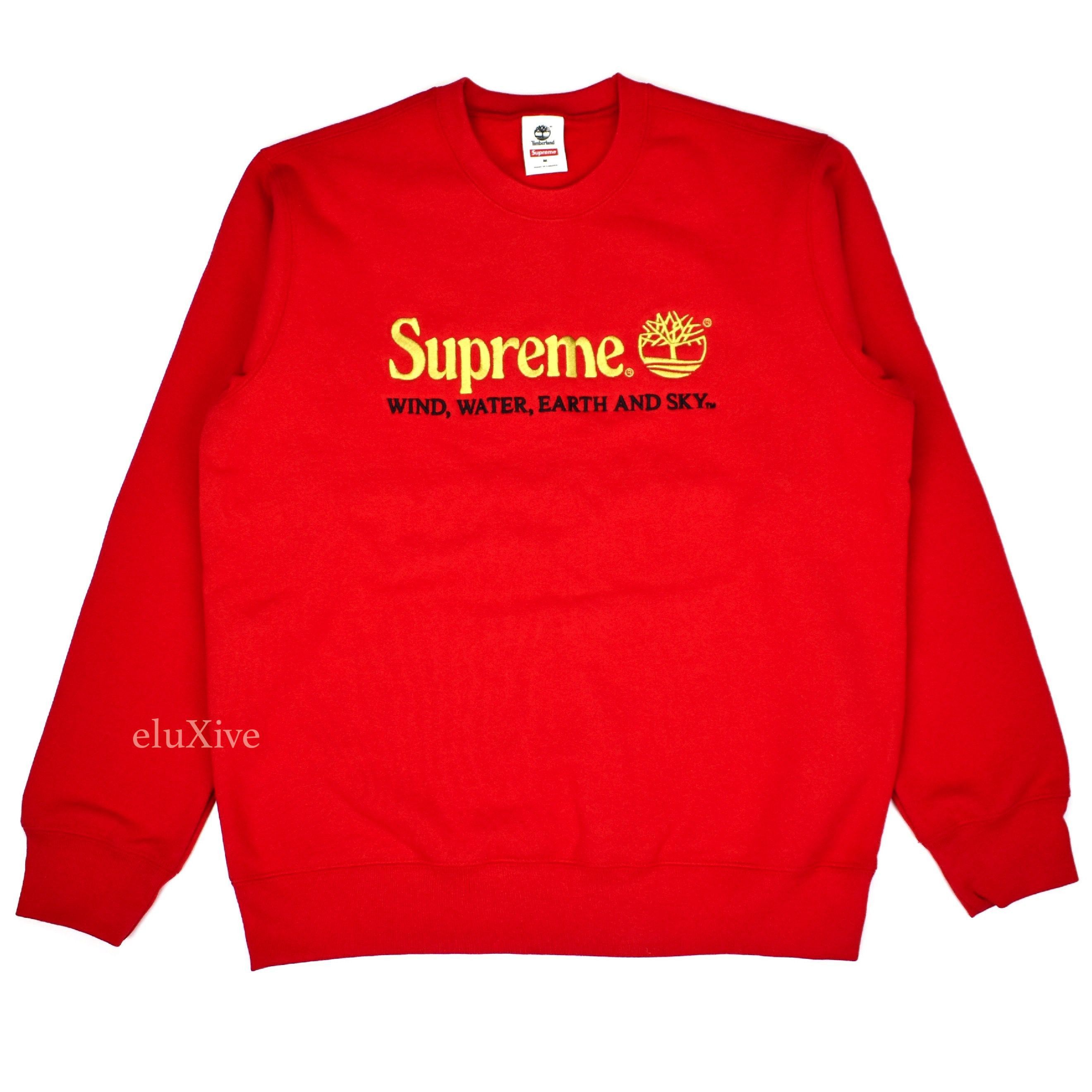 Supreme × Timberland Supreme x Timberland Embroidered Logo Red Sweatshirt Size US M / EU 48-50 / 2 - 1 Preview