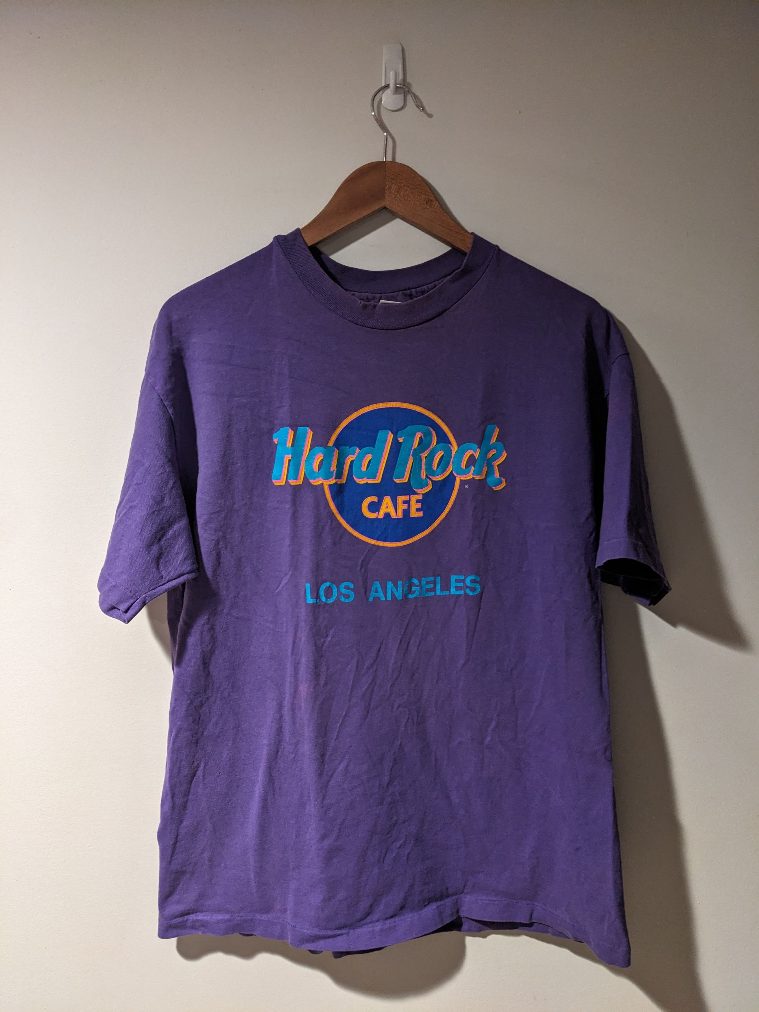 Hard Rock Cafe Vintage 90s Hard Rock Cafe Los Angeles Logo Large T-Shirt Size US L / EU 52-54 / 3 - 1 Thumbnail