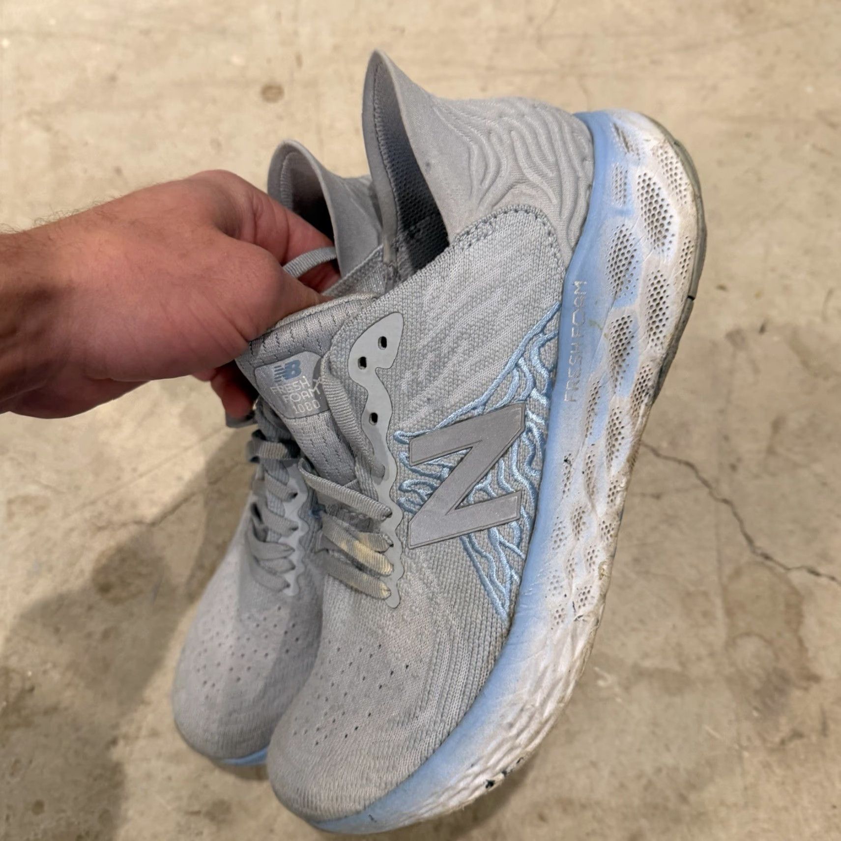 New Balance New Balance Fresh Foam 1080v10 Womens 8.5 Running Sneakers Gray Blue *DISTRESS* Size US 7 / IT 37 - 5 Thumbnail