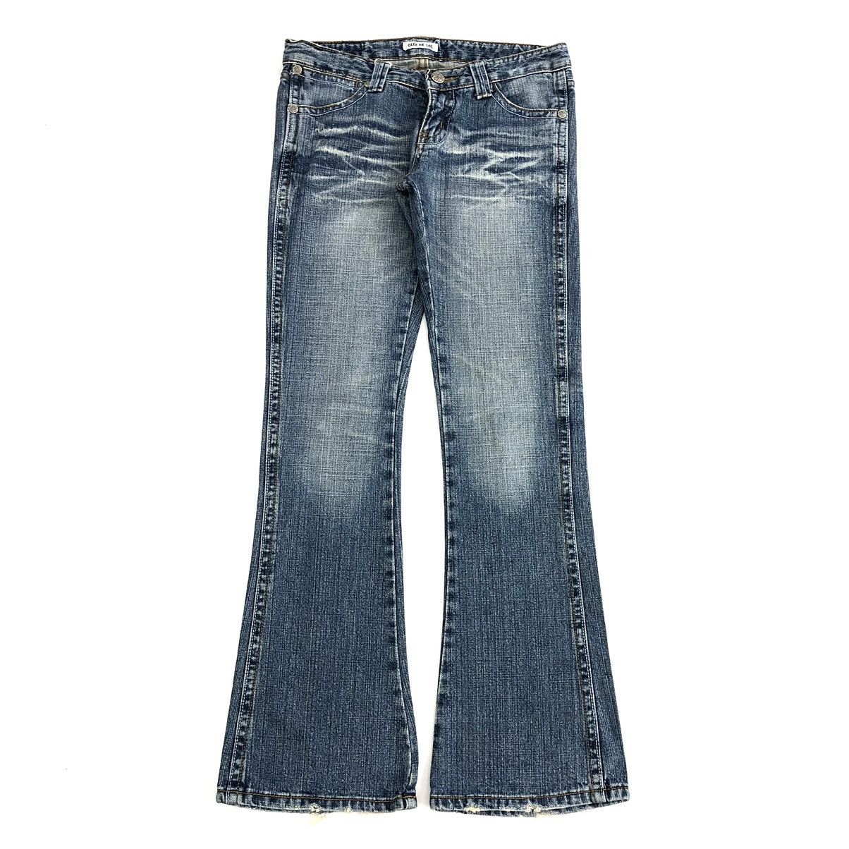 If Six Was Nine × Japanese Brand × Le Grande Bleu (L.G.B.) Y2K Clef de Sol Flared Jeans Distressed Bootcut Denim Pants Size 29" - 4 Thumbnail