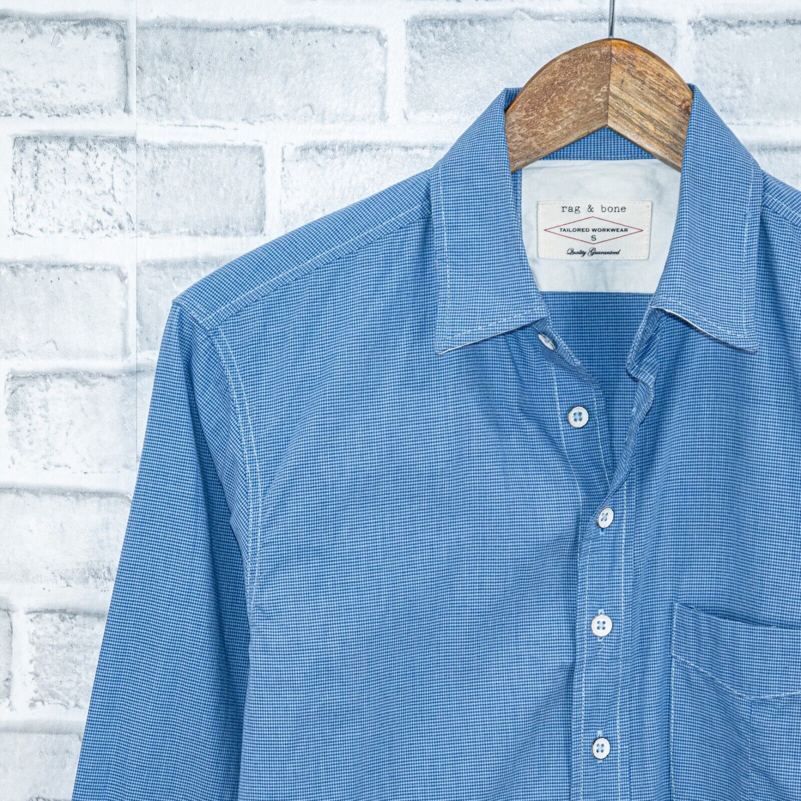 Rag & Bone Rag & Bone Tailored Workwear Button up Shirt blue mini check Size US S / EU 44-46 / 1 - 5 Thumbnail