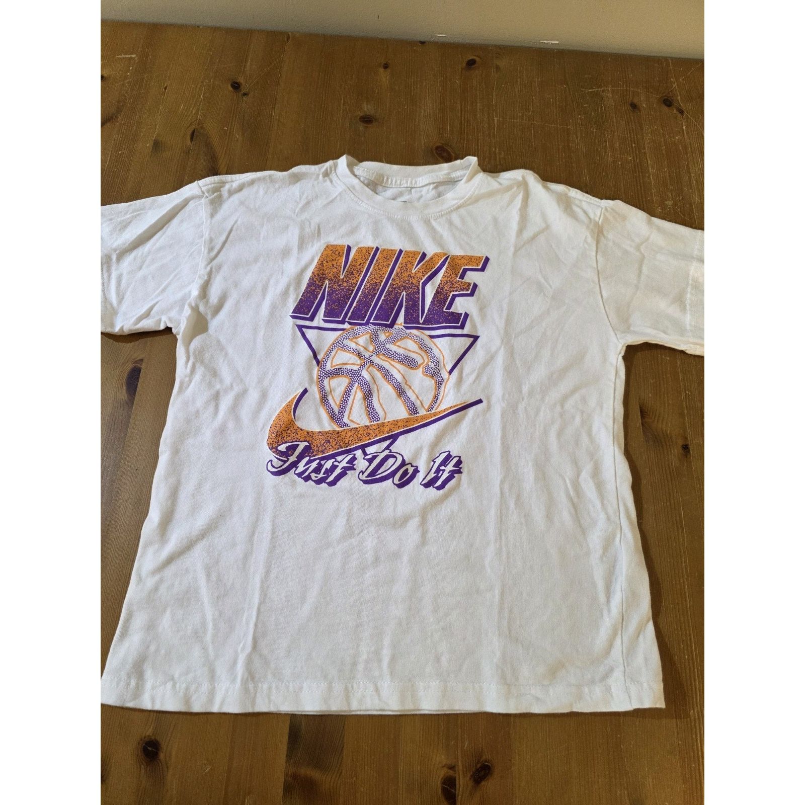 Nike Nike White Kids Size Large Short Sleeve Basketball Size L / US 10 / IT 46 - 1 Thumbnail