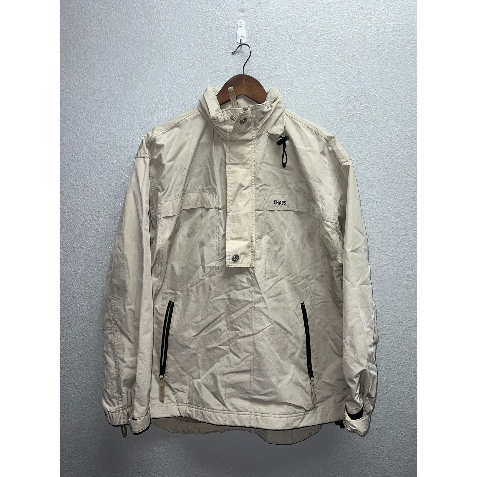 Vintage Chaps Ralph Lauren Windbreaker 1/2 Zip Anorak Oversized Size US S / EU 44-46 / 1 - 1 Thumbnail