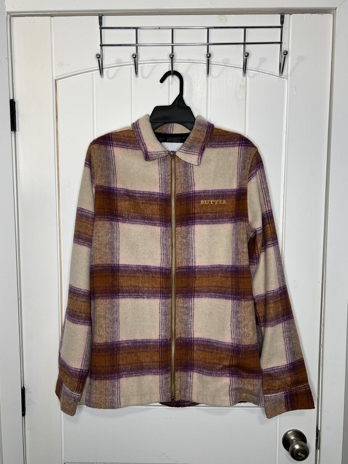 Butter Goods Butter Goods Heavyweight Flannel Overshirt (Walnut/Grape) Size US M / EU 48-50 / 2 - 2 Thumbnail