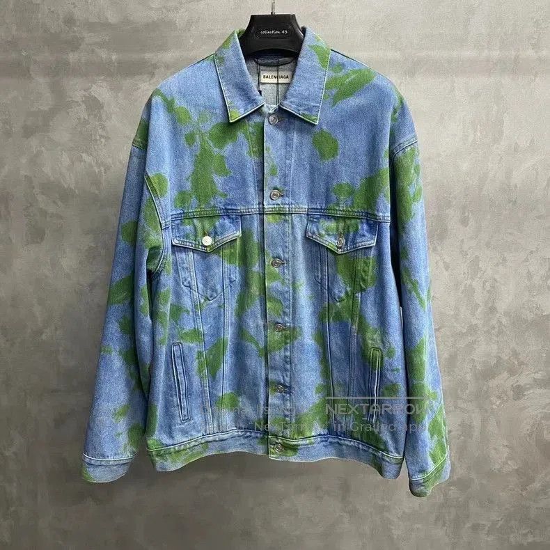 Balenciaga Balenciaga Blue Plant Logo Denim Jacket. Size US XS / EU 42 / 0 - 1 Thumbnail
