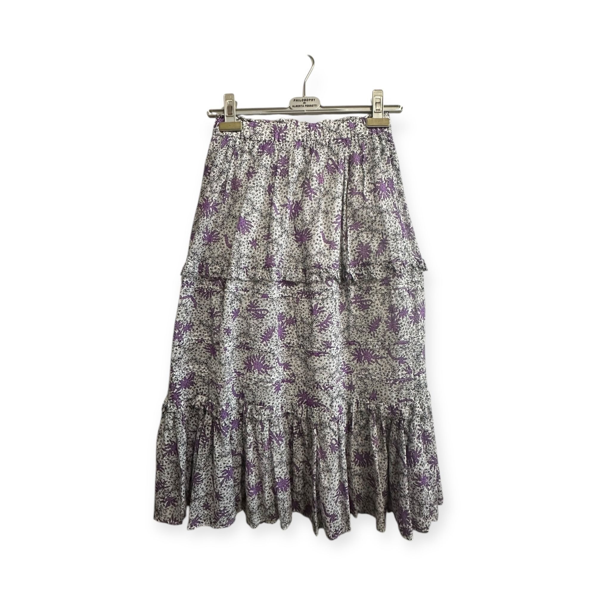 Isabel Marant Etoile Isabel Marant Étoile Diya Skirt Ecru Lilac FR34 XS NWT $455 Size 25" / US 0 / IT 36 - 1 Thumbnail