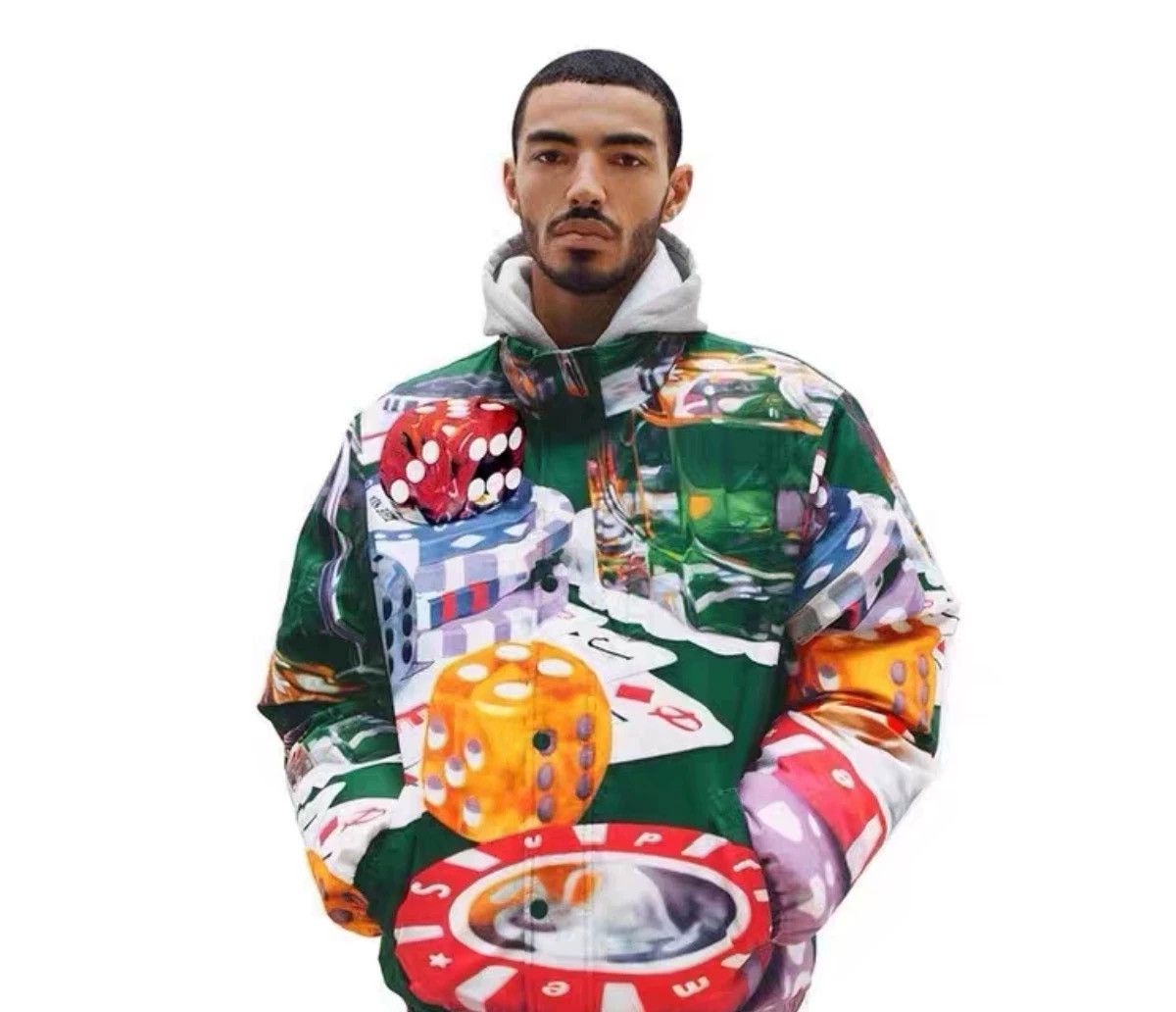Supreme Supreme casino puffer jacket green | Grailed