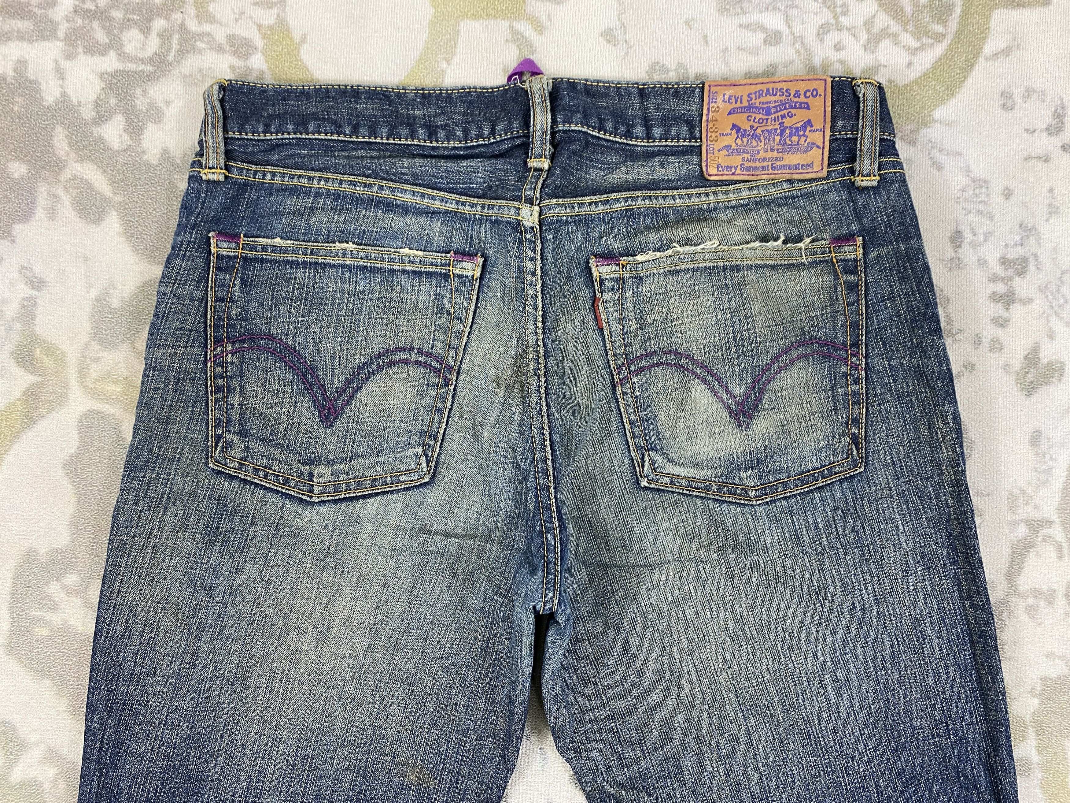 Levi's Distressed Blue Vintage Levi's 502 Jeans 36x33.5 JN3493 Size US 36 / EU 52 - 4 Thumbnail