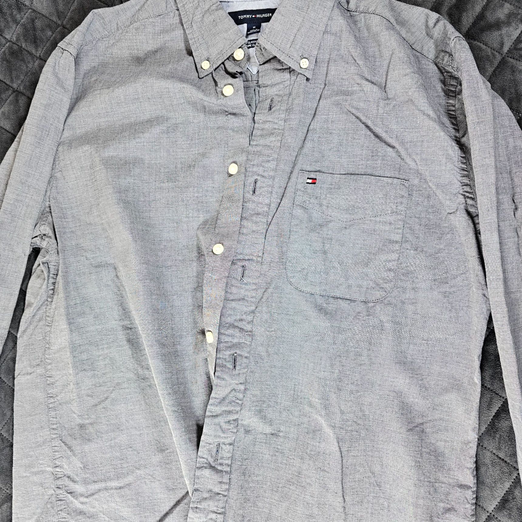 Tommy Hilfiger Tommy Hilfiger Shirt Men Button-Down Long Sleeve Medium Blue Solid Size US M / EU 48-50 / 2 - 4 Thumbnail