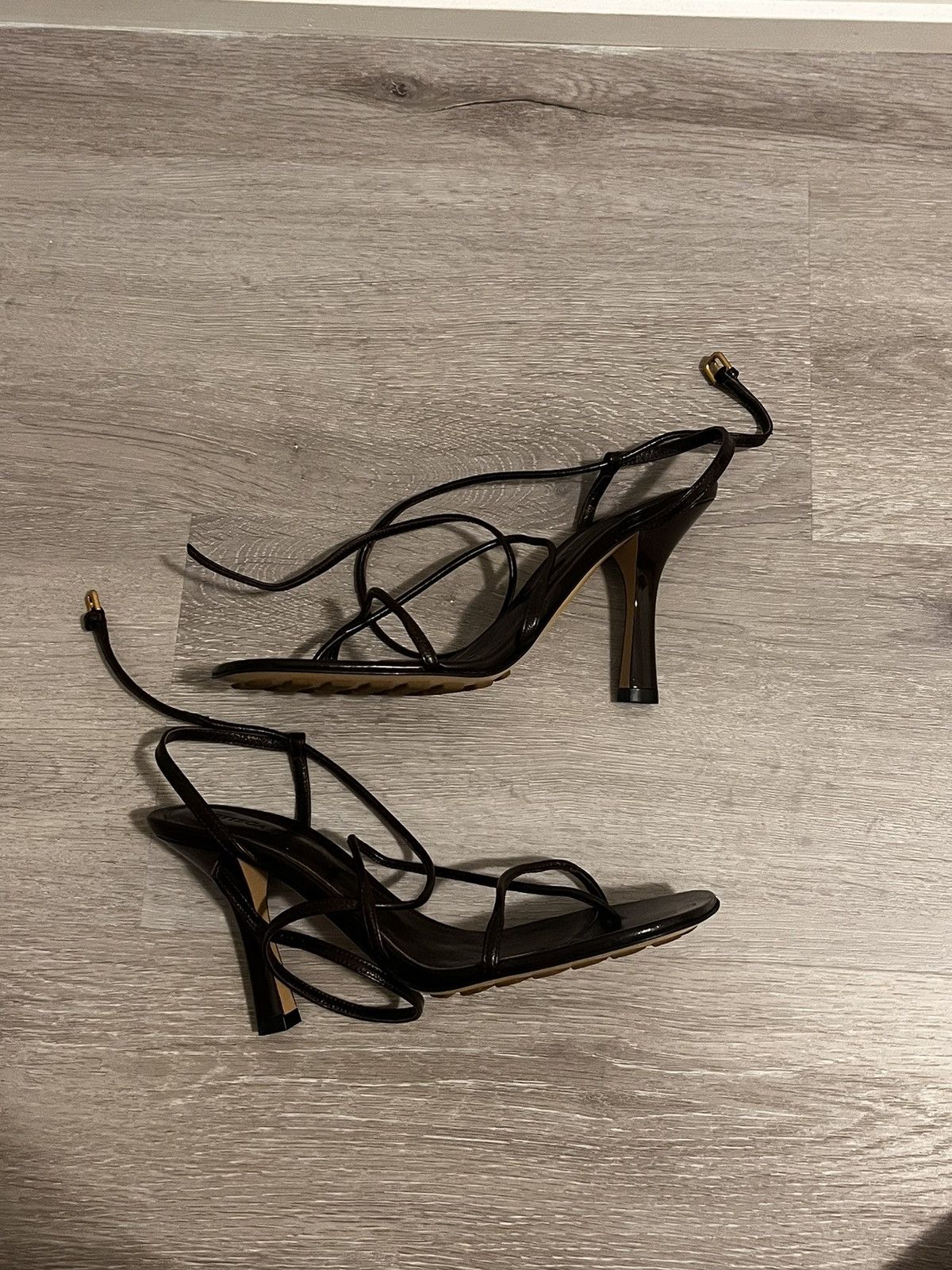 Bottega Veneta Bottega Veneta Brown Strappy Sandal Size US 5.5 / IT 35.5 - 2 Thumbnail