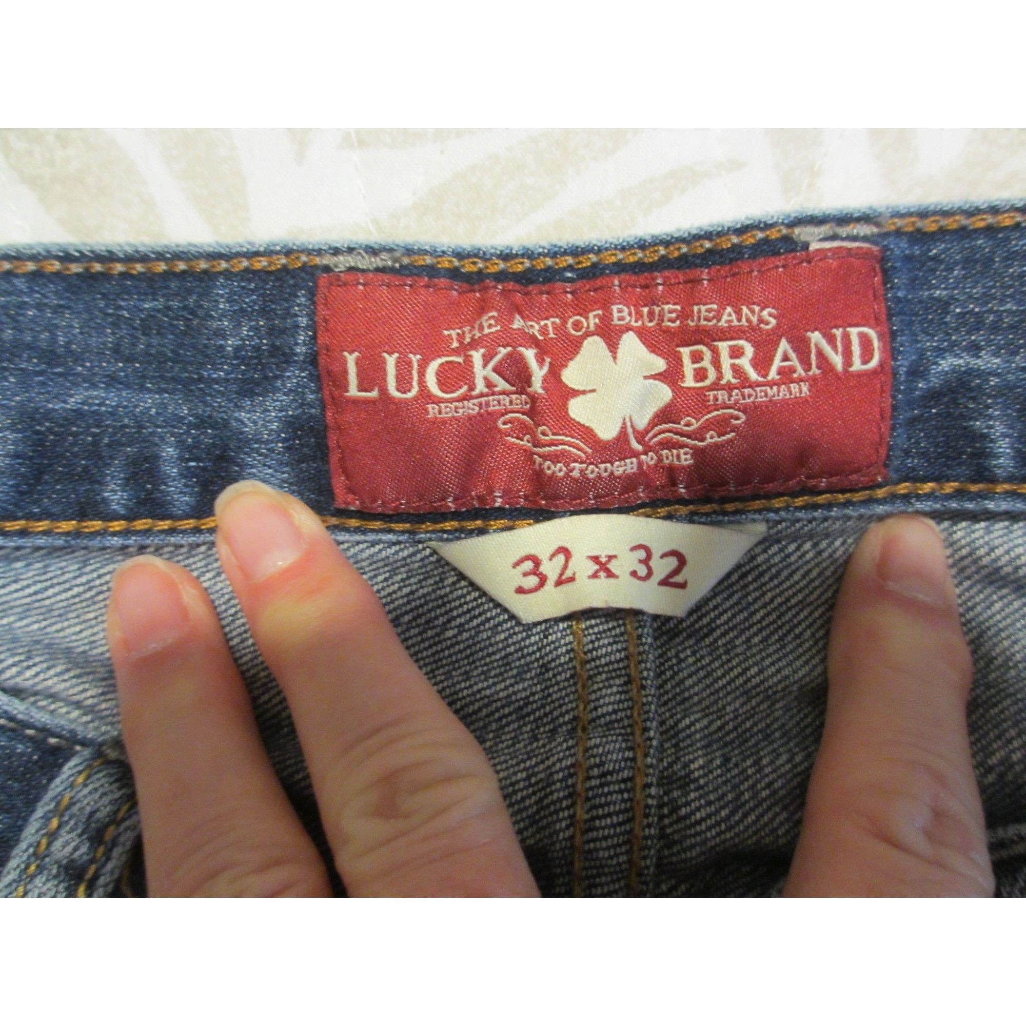 Lucky Brand Lucky Brand Womens 361 Vintage Straight Jeans 32x32 Blue Den Size 32" / US 10 / IT 46 - 6 Thumbnail