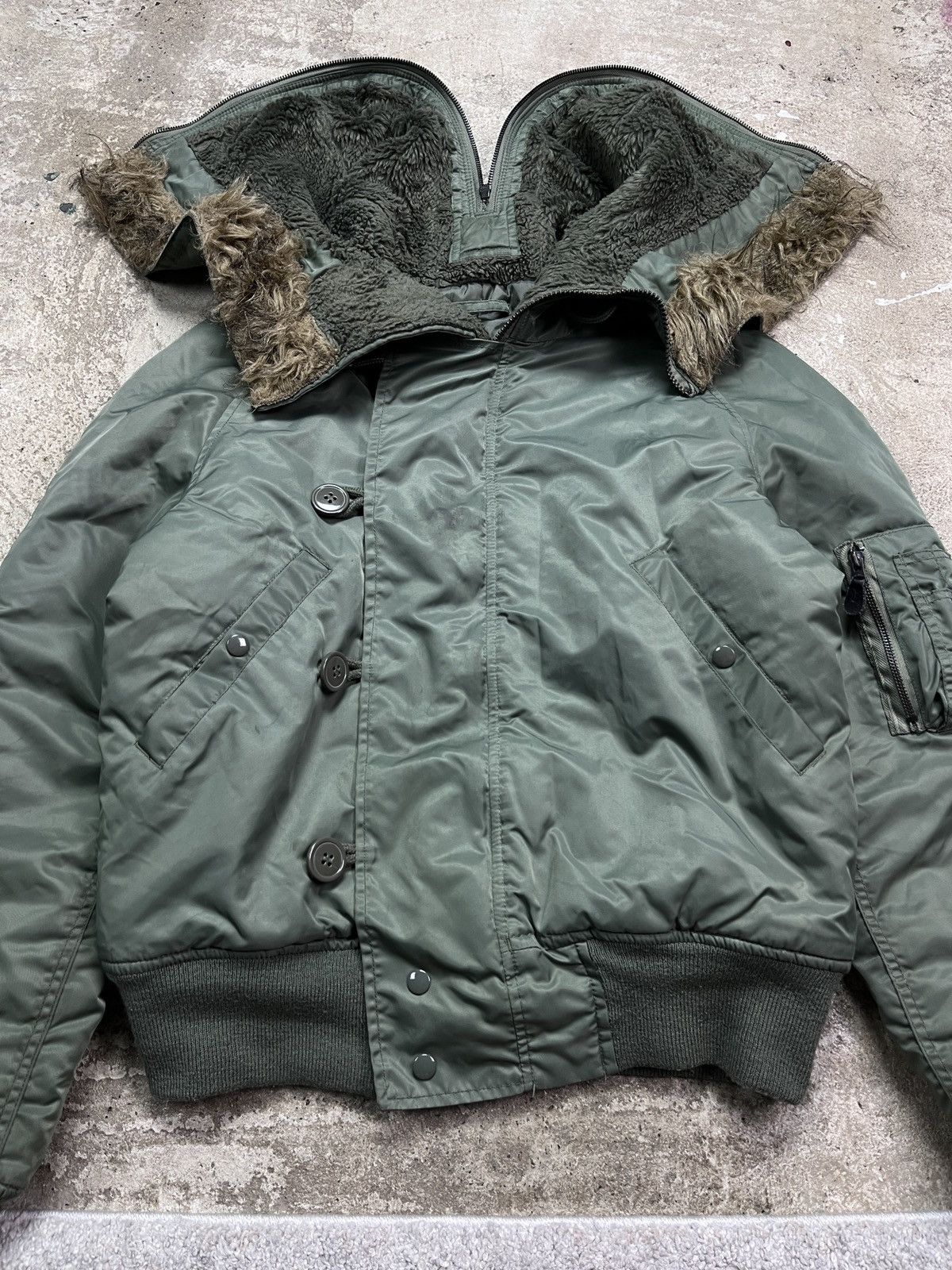 Vintage 1990s MILITARY BOMBER JACKET - LOT № 2255 Size US L / EU 52-54 / 3 - 2 Thumbnail