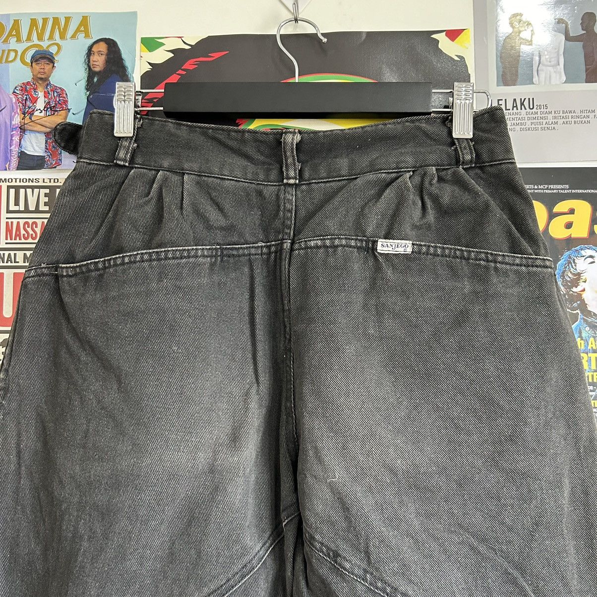 Japanese Brand Vintage Sanjego Faded Black Baggy Jeans Size US 29 - 8 Thumbnail
