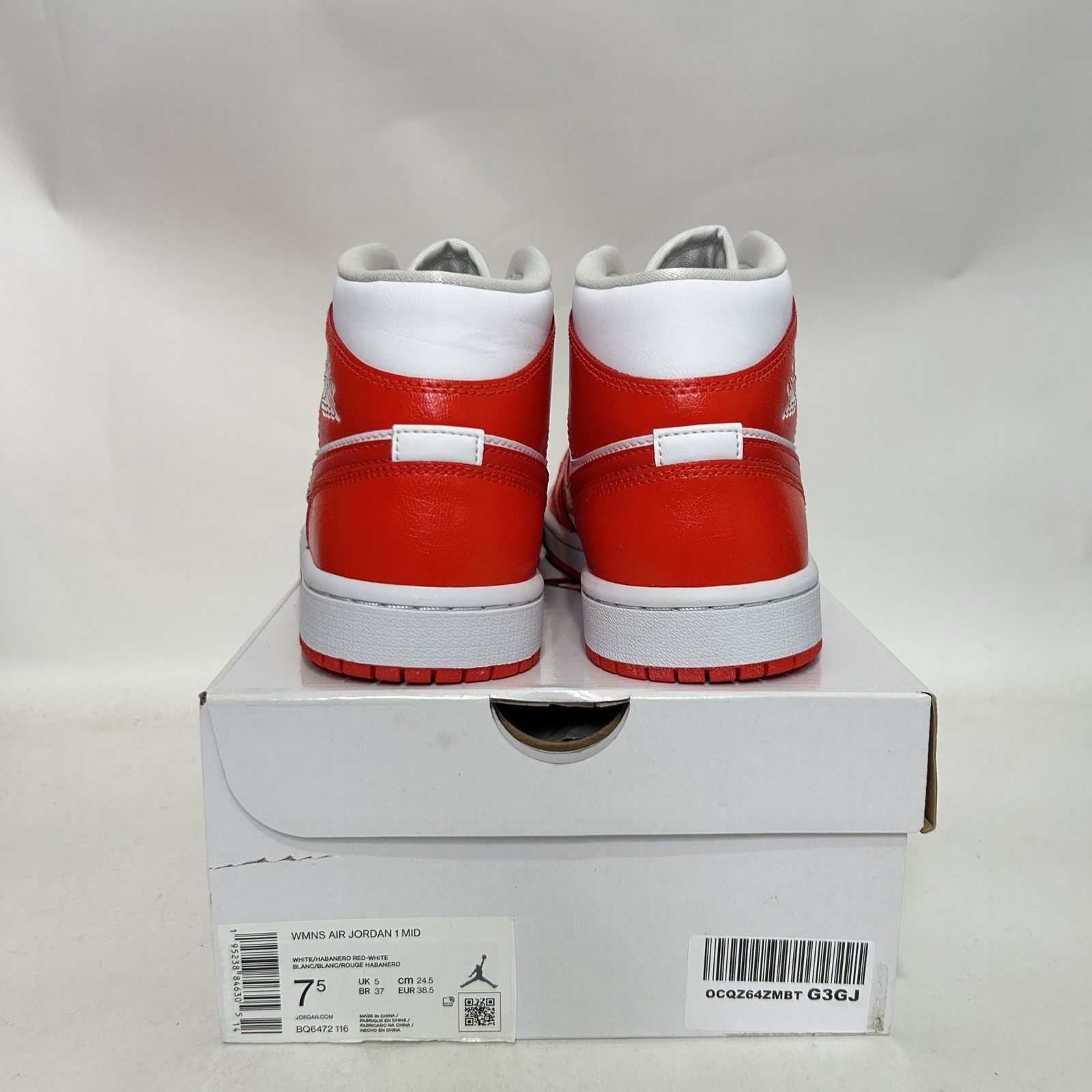 Nike Nike Air Jordan 1 Mid WMNS “Habanero Red” BQ6472-116 Size US 7.5 / IT 37.5 - 4 Thumbnail