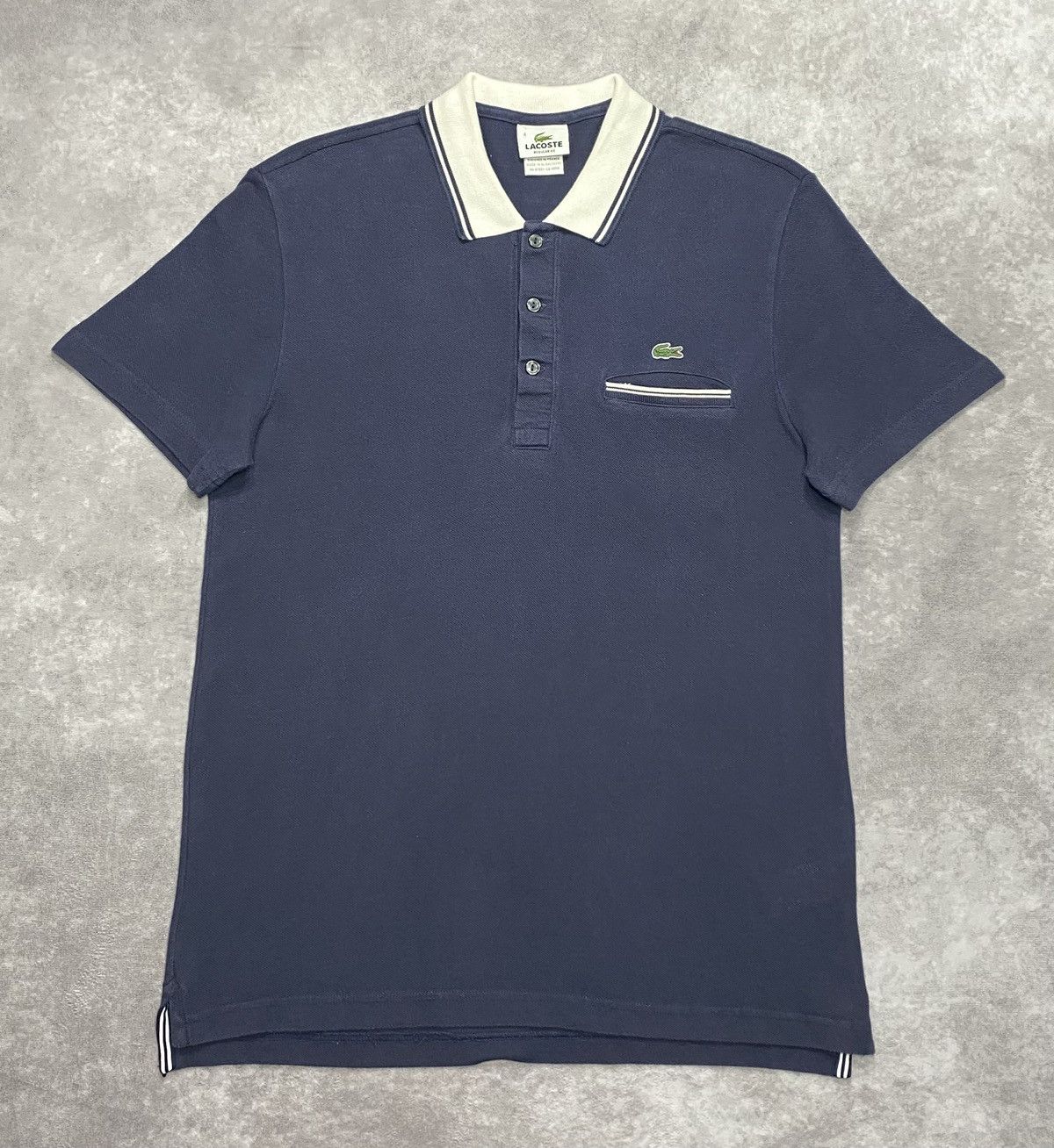 Lacoste Vintage Lacoste Classic Fit Navy Polo Pocket Shirt Size US M / EU 48-50 / 2 - 1 Thumbnail