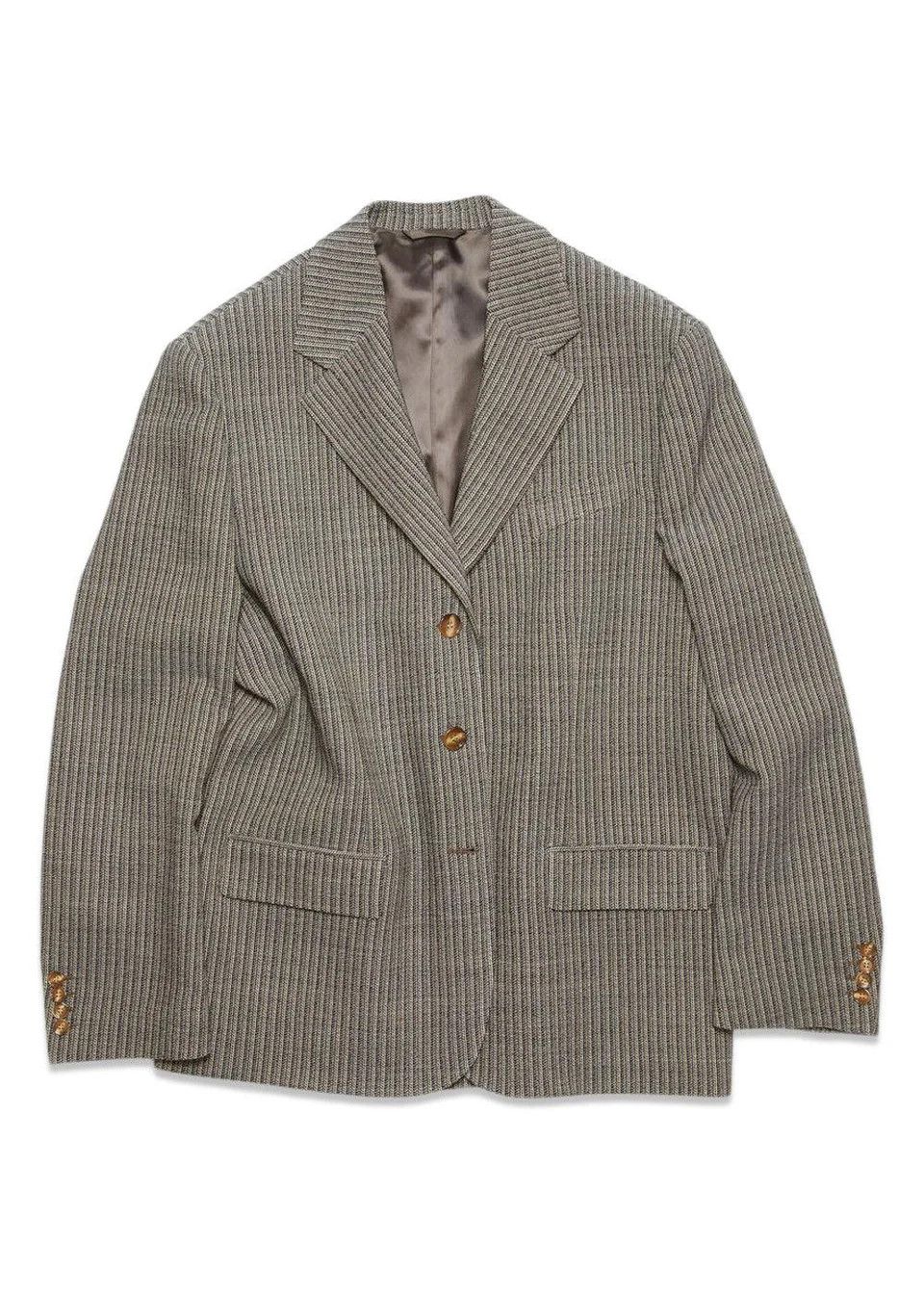 Acne Studios Acne Studios Pinstripe Wool Blazer- Multi Taupe Size XS / US 0-2 / IT 36-38 - 1 Thumbnail
