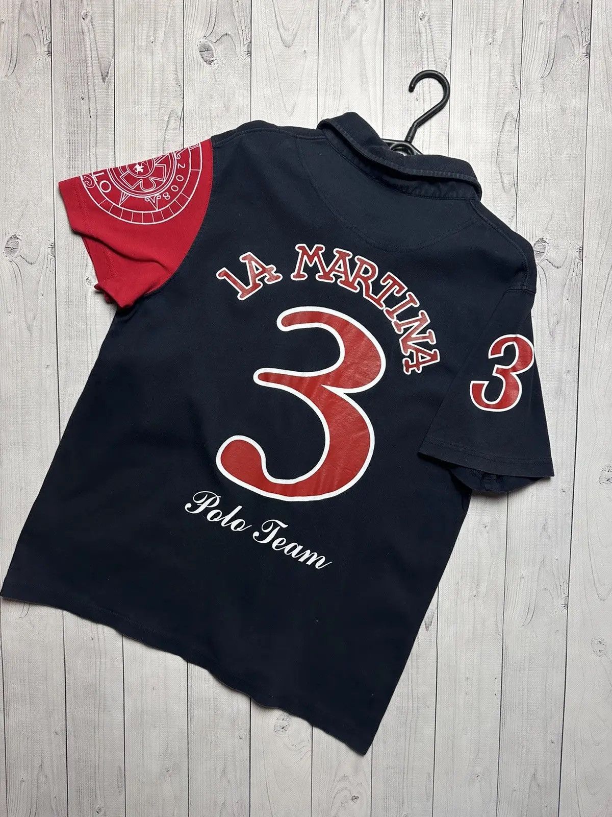 La Martina × Porsche Design Vintage Polo L A Martina Porshe big logo racing number 3 Size US L / EU 52-54 / 3 - 2 Thumbnail
