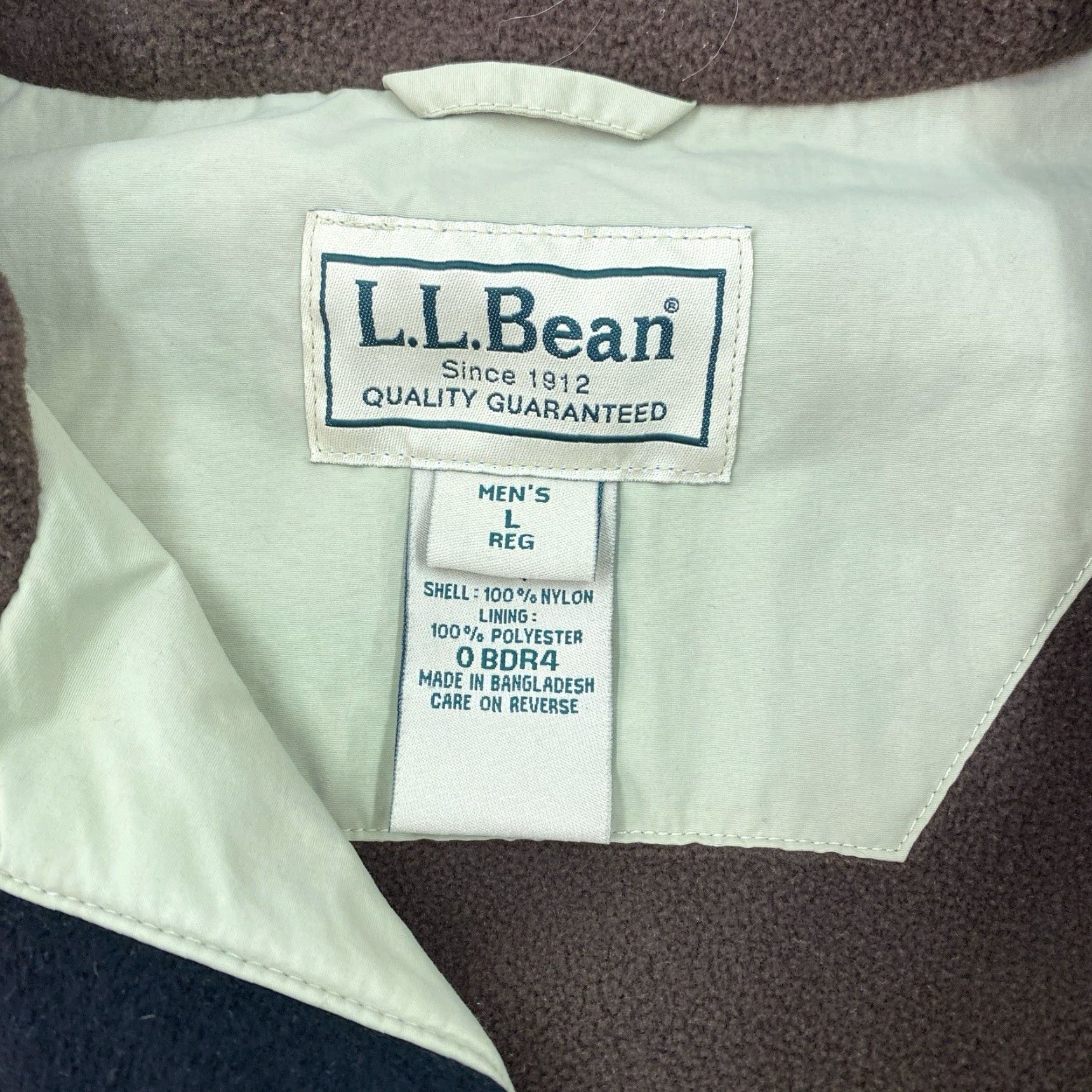 Vintage VINTAGE LL Bean Vest Nylon Fleece Lined Beige Stand-Up Collar Mens Large Vest Size US L / EU 52-54 / 3 - 3 Thumbnail
