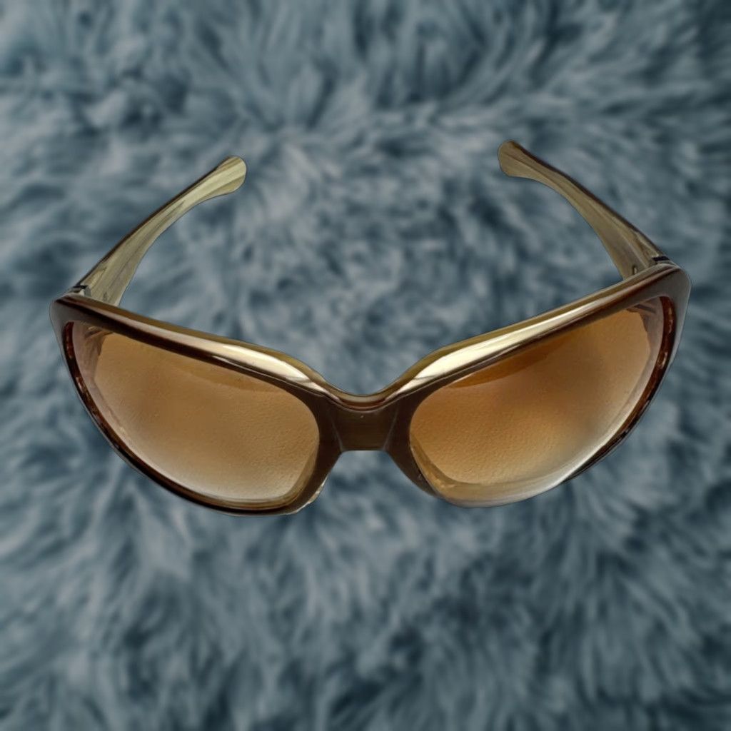 Oakley VINTAGE Oakley Script Sunglasses Cappuccino Gradient Lens Women Oversized Frames Only Brown Gradient Oval Sunglasses Women Size ONE SIZE - 1 Thumbnail